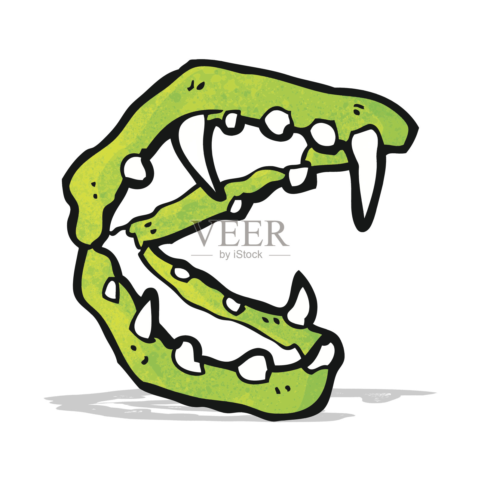 卡通吸血鬼的牙齿插画图片素材