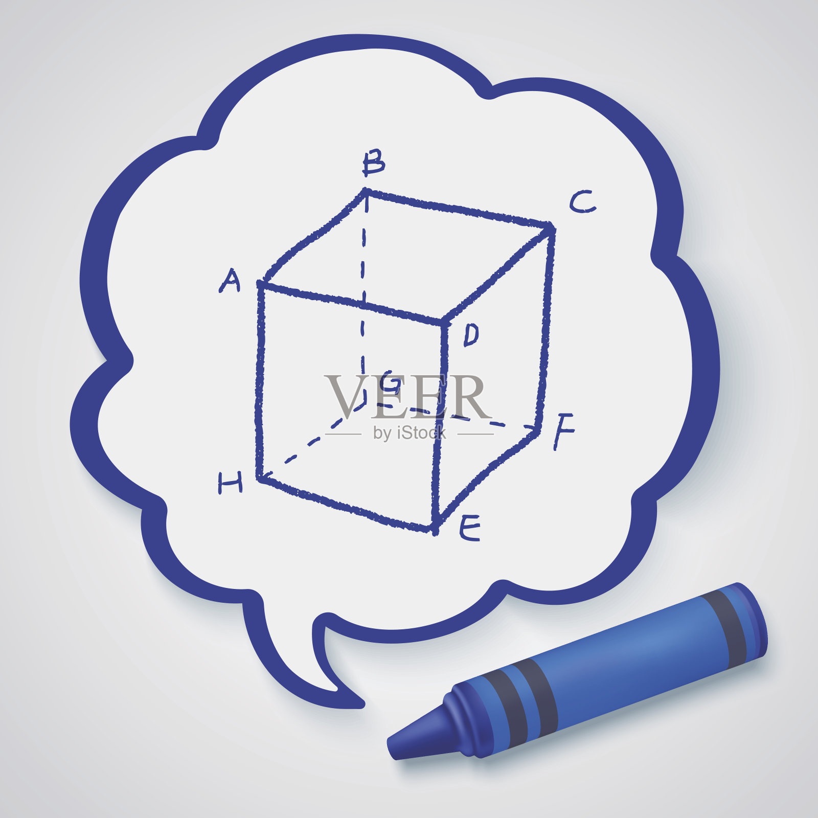 数学涂鸦插画图片素材