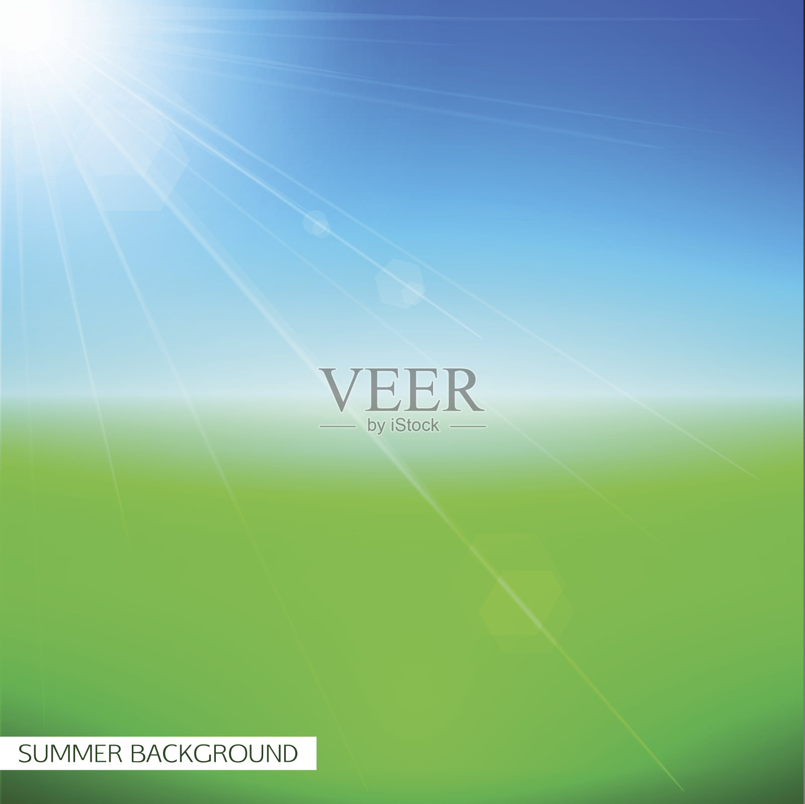 夏天的背景。插画图片素材