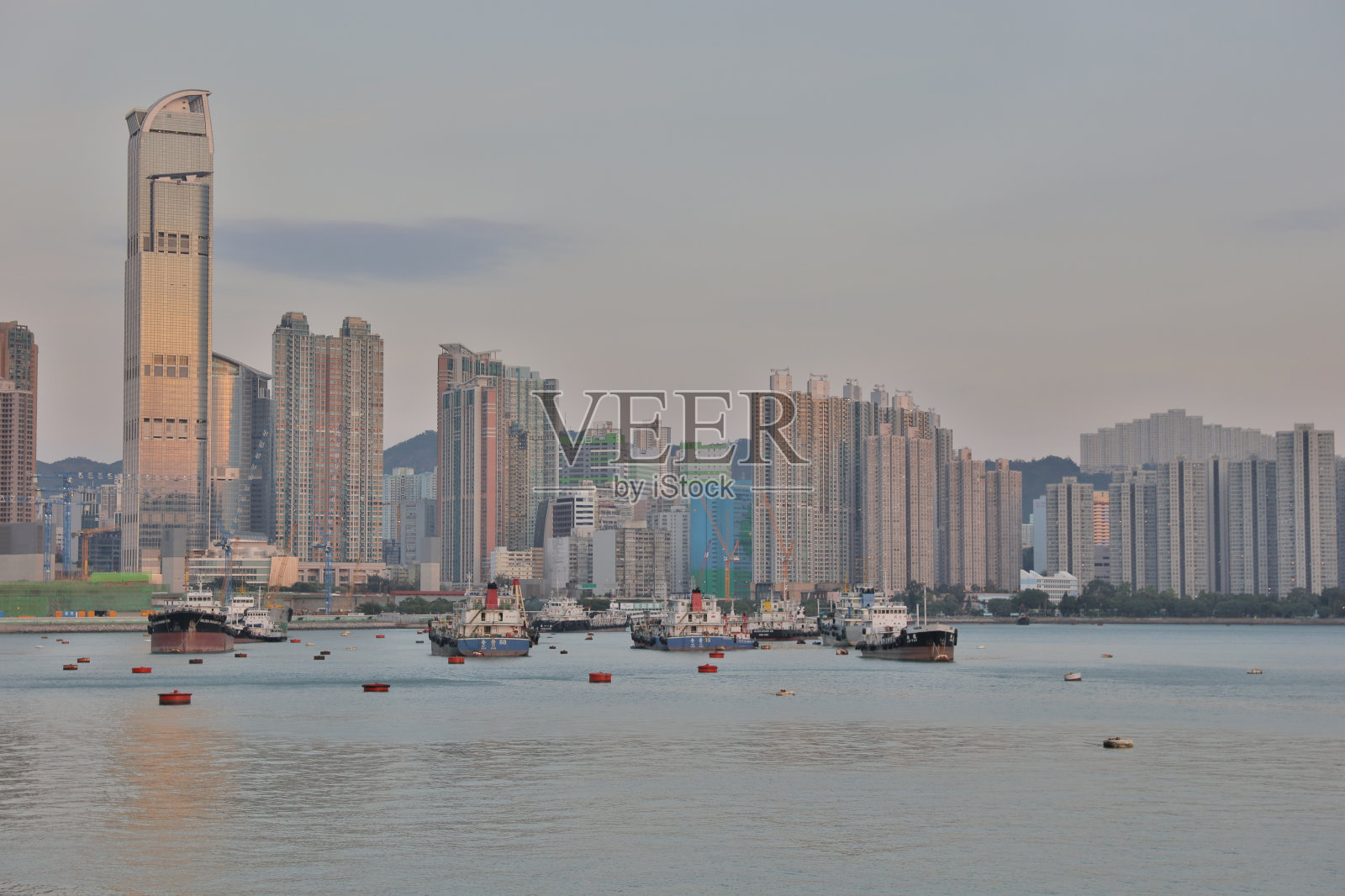 香港漫步海峡的日落照片摄影图片