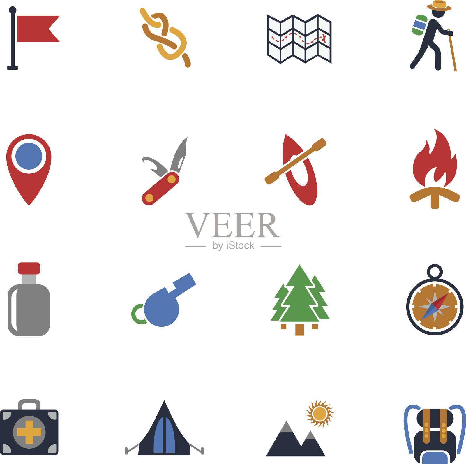 童子军日图标集图标素材