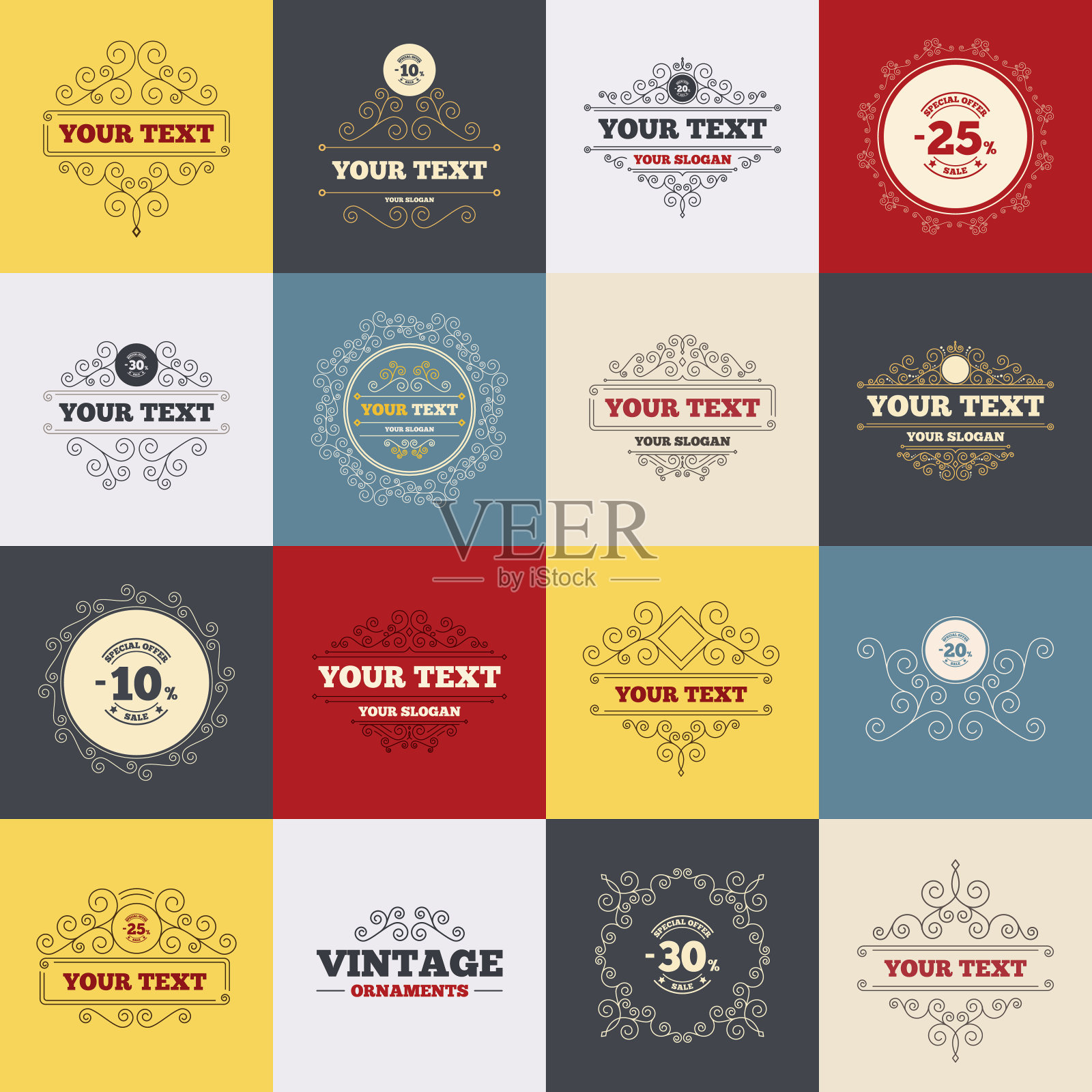 销售折扣图标。特价标志设计元素图片