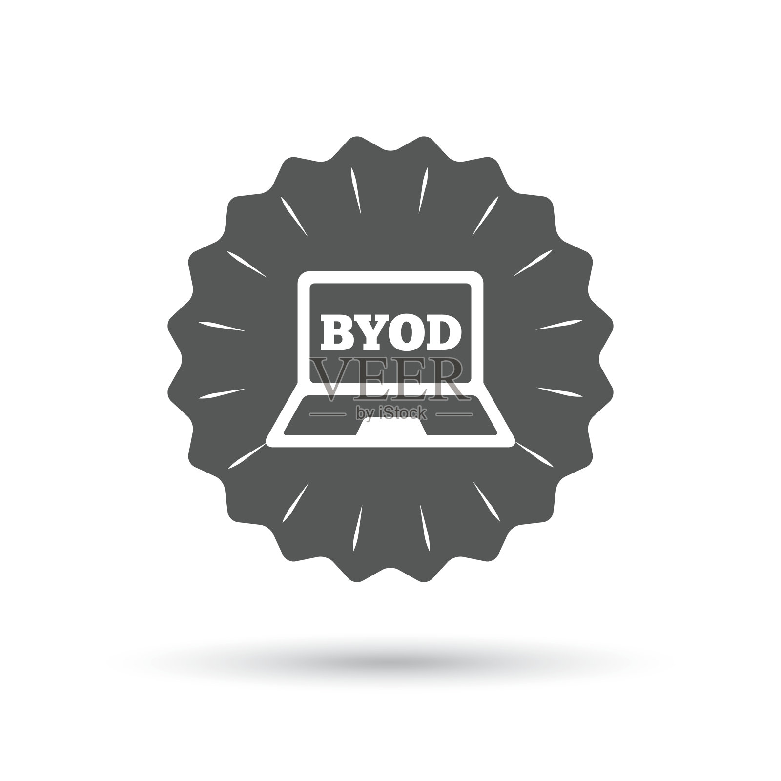 BYOD标志图标。带上自己的设备标志设计元素图片