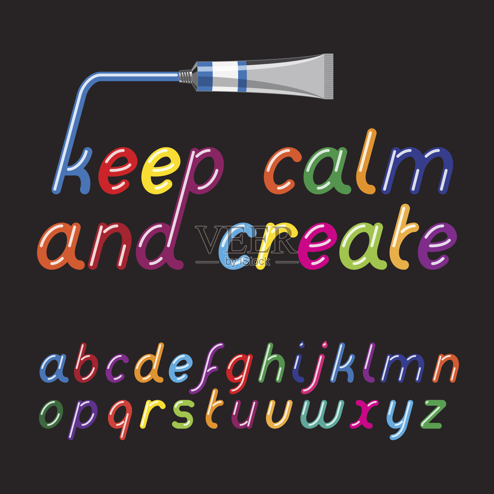 油漆管字体设计元素图片