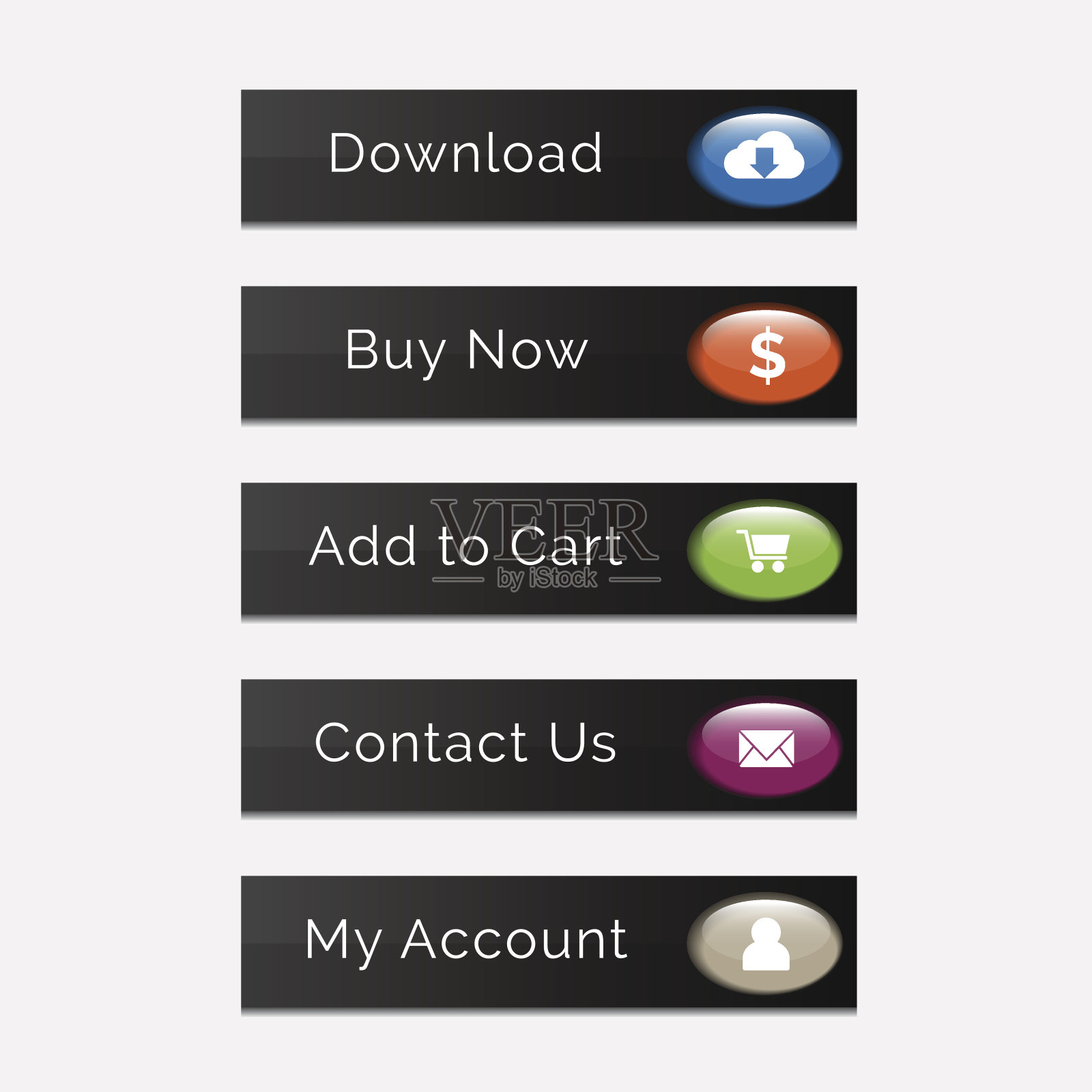 利特尔瓦尔按钮风格设计元素图片