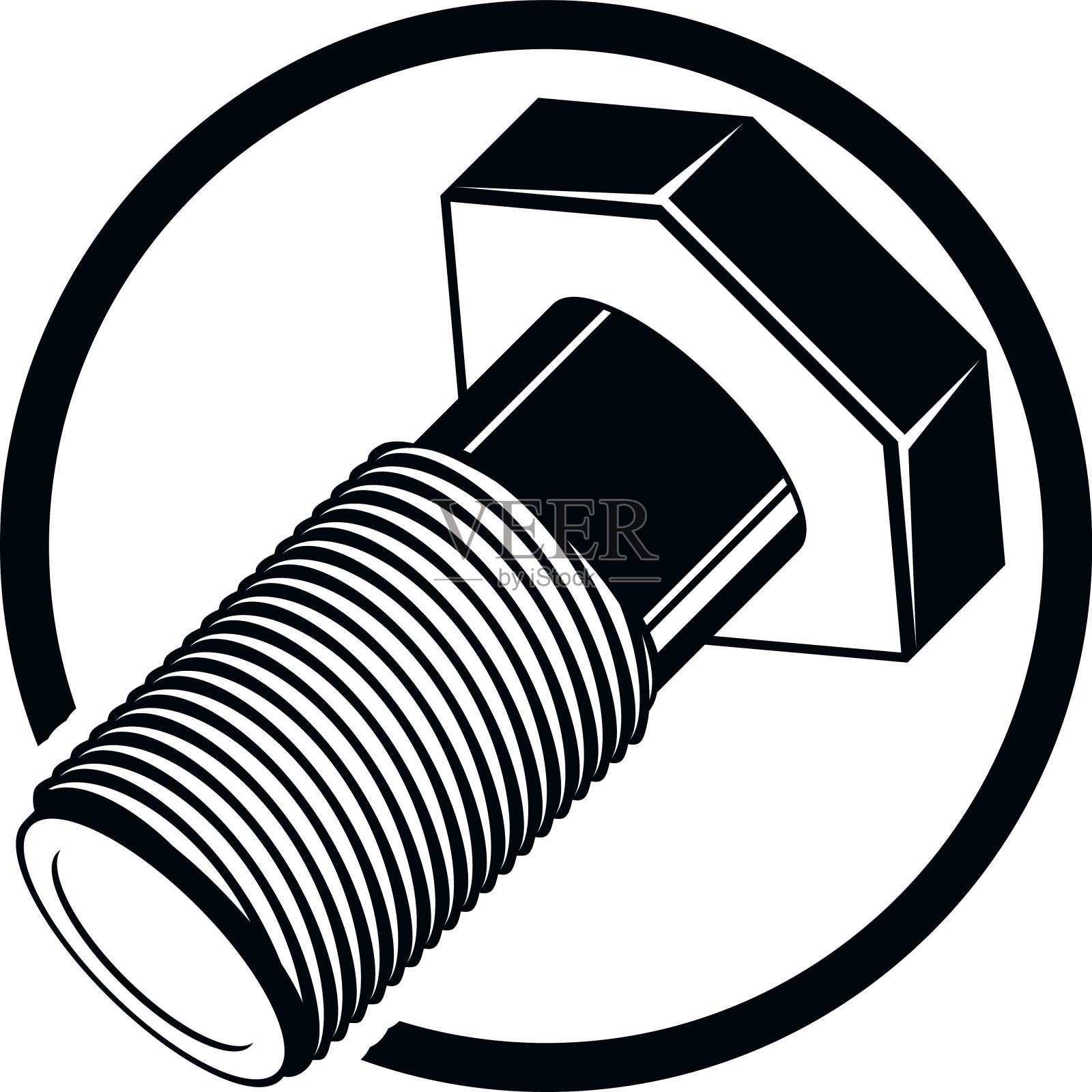 螺栓3d详细矢量插图。专业的工作工具设计元素图片