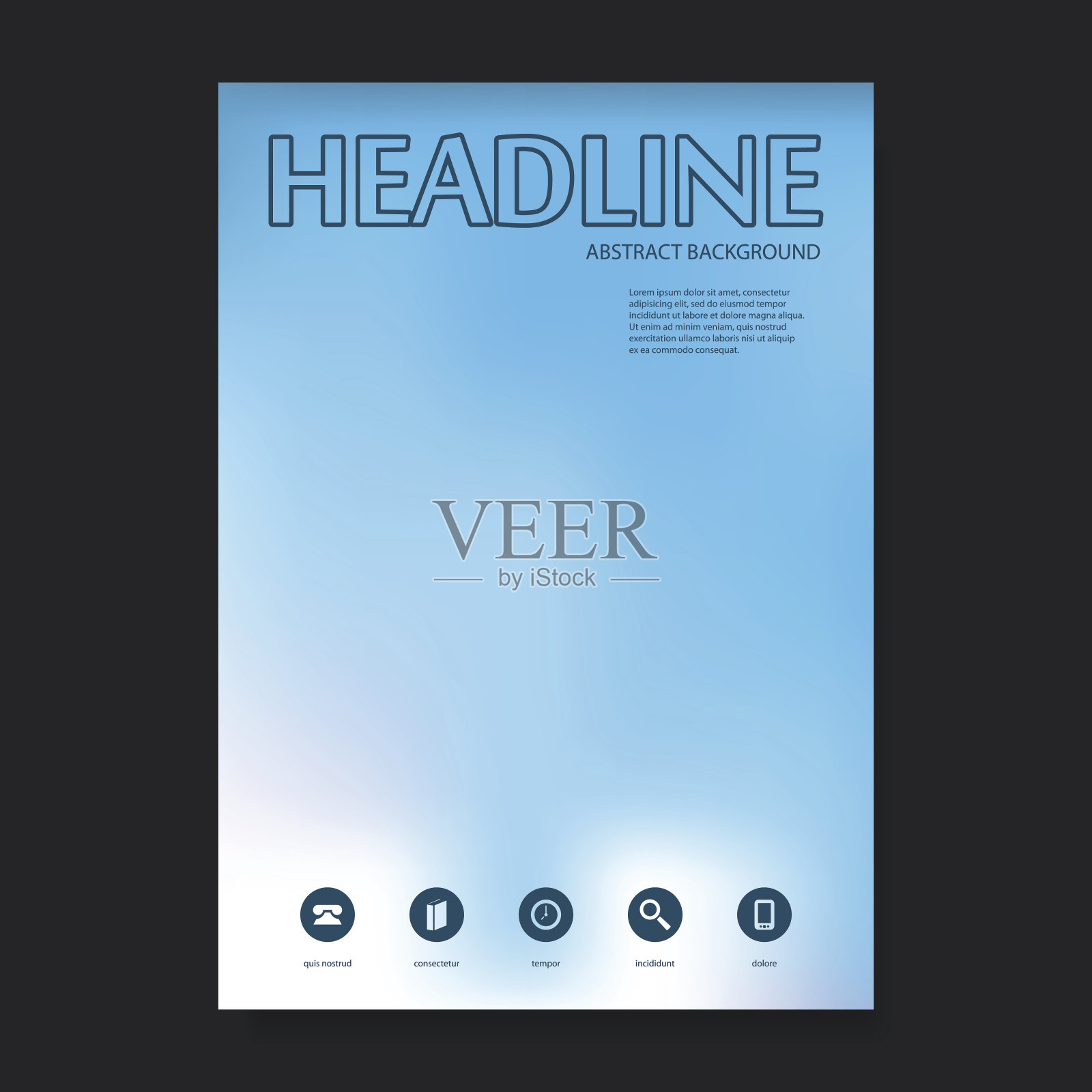 传单或封面设计背景模板为您的业务设计模板素材