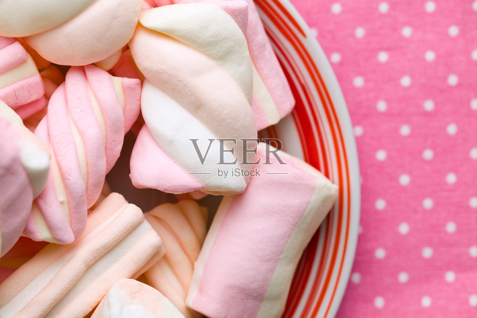 可爱的棉花糖照片摄影图片