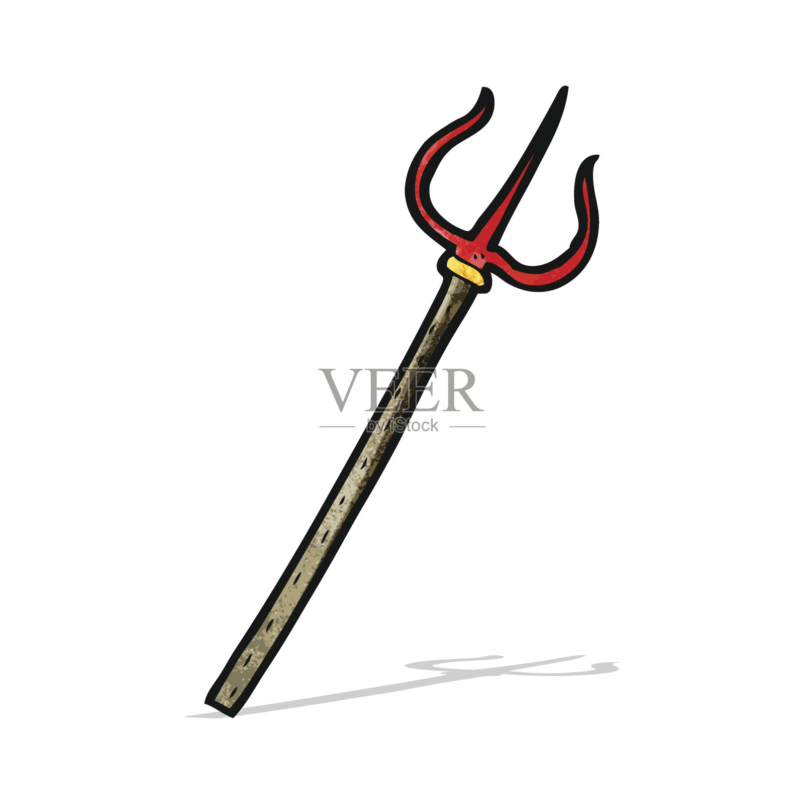 卡通干草叉插画图片素材