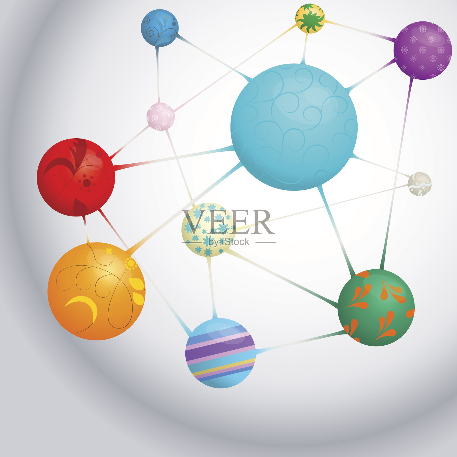 分子——插图。插画图片素材