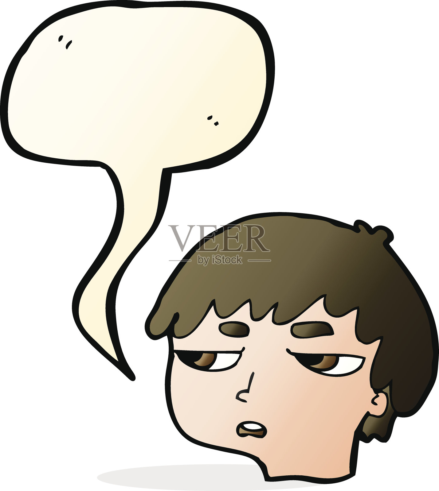 卡通惹恼了说话冒泡的男孩设计元素图片