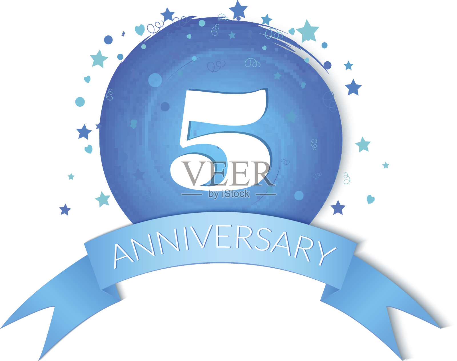 五周年庆典插画图片素材