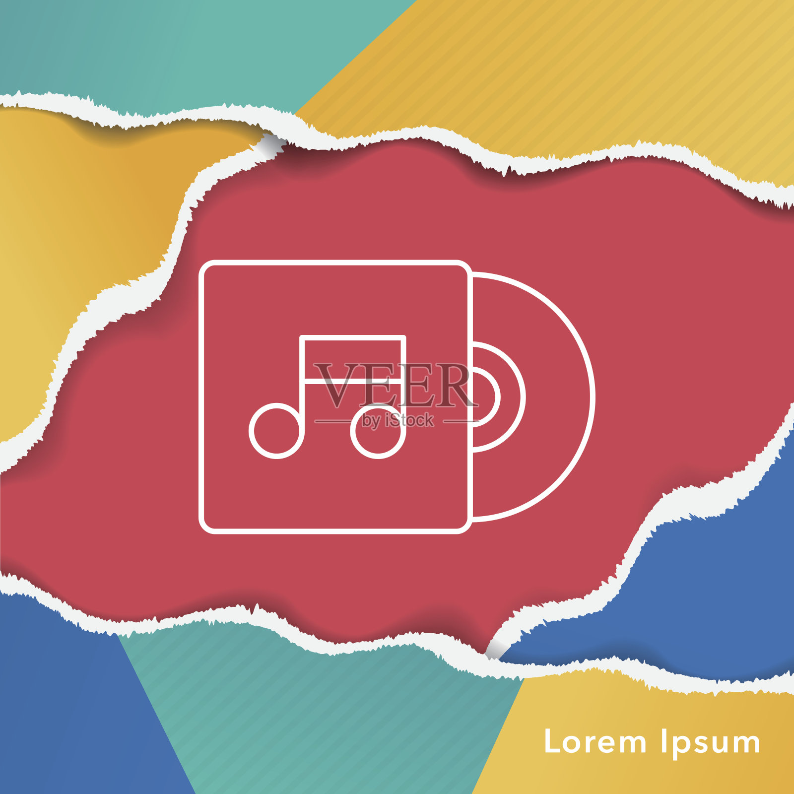 CD片线图标插画图片素材