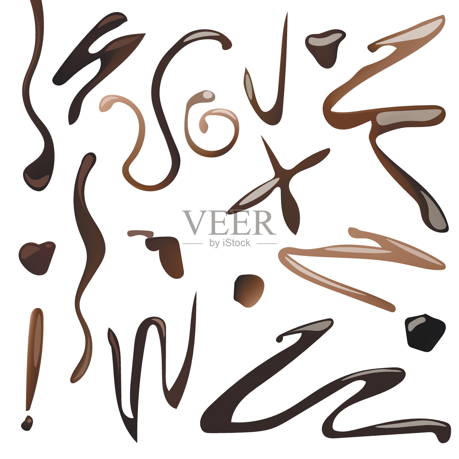 摘要液体巧克力插画图片素材