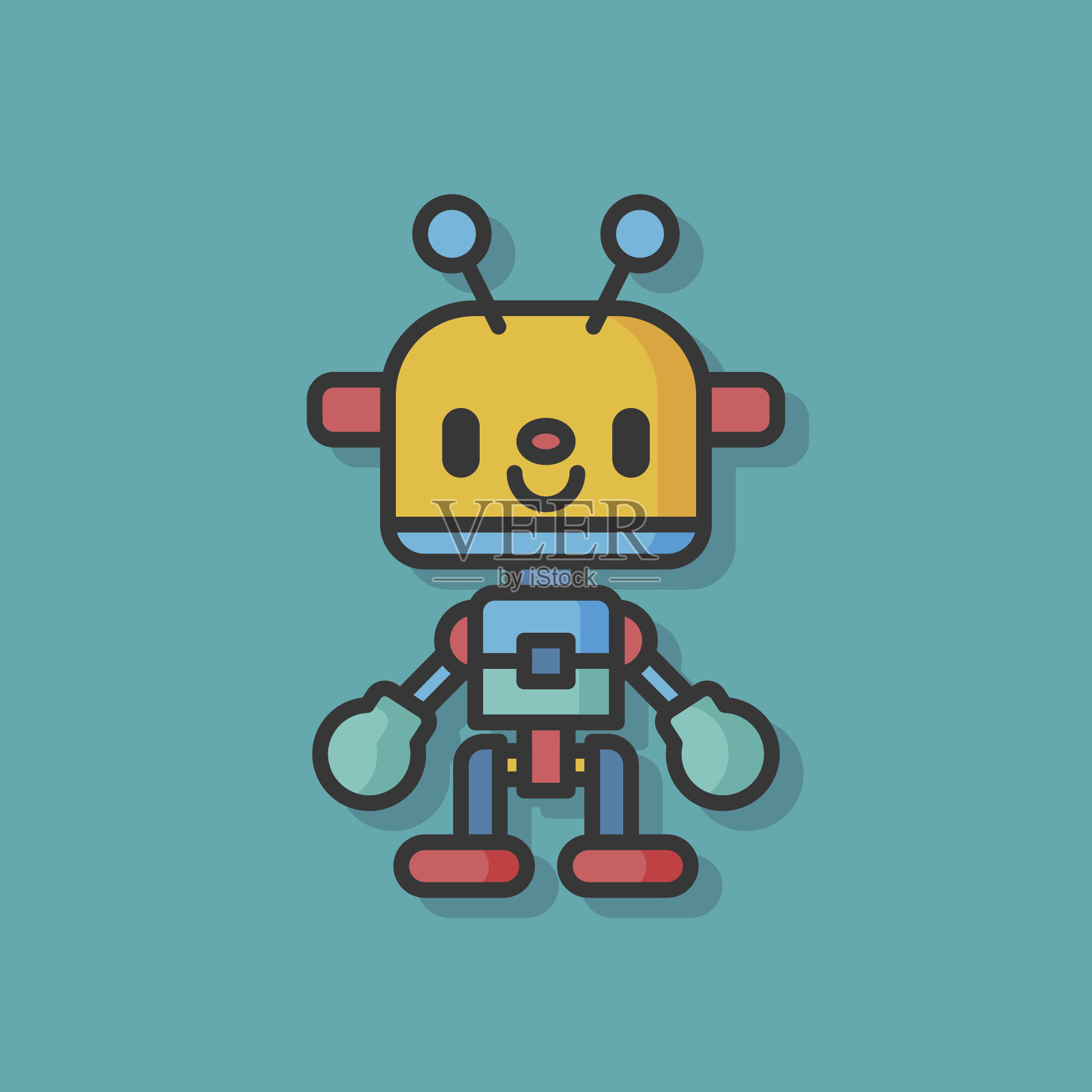 机器人机器矢量图标插画图片素材