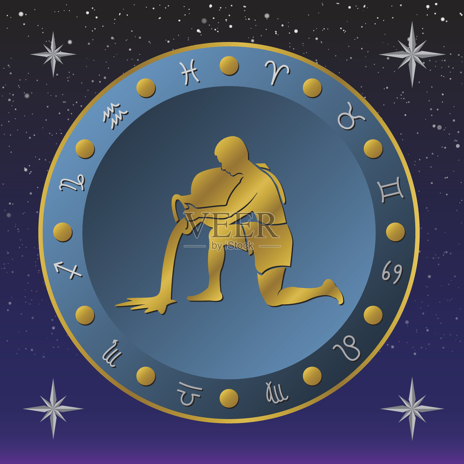 黄道十二宫设计元素图片