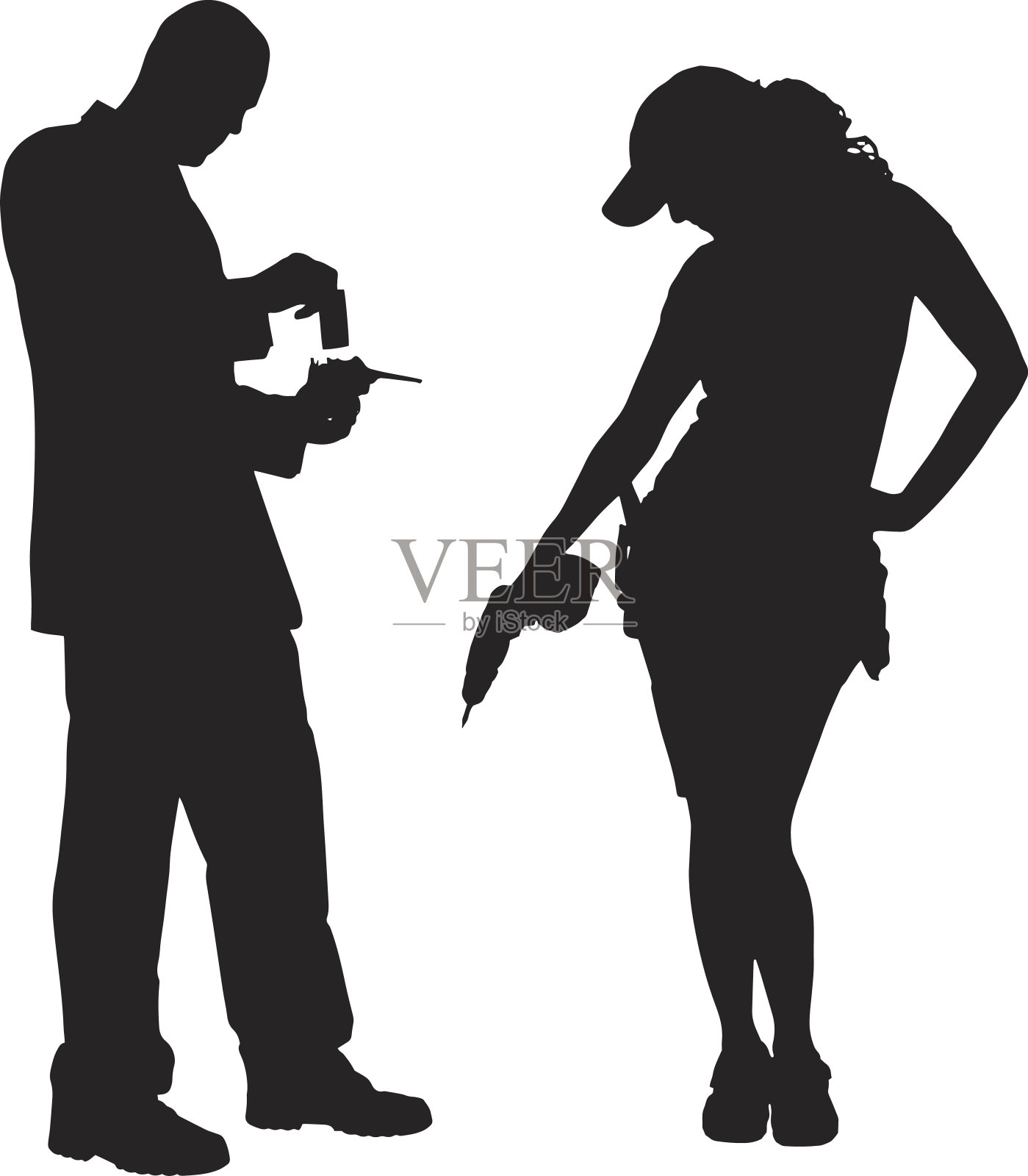 矢量剪影。插画图片素材