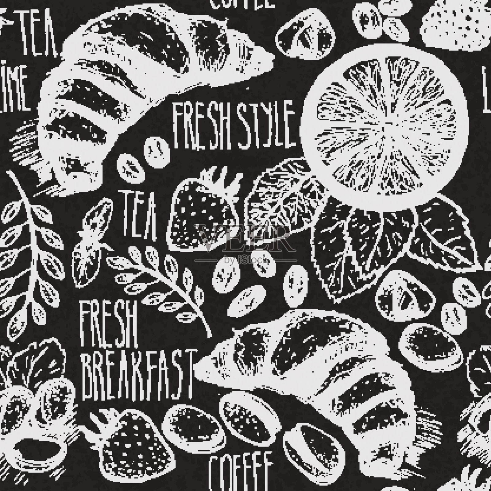 早餐了设置插画图片素材