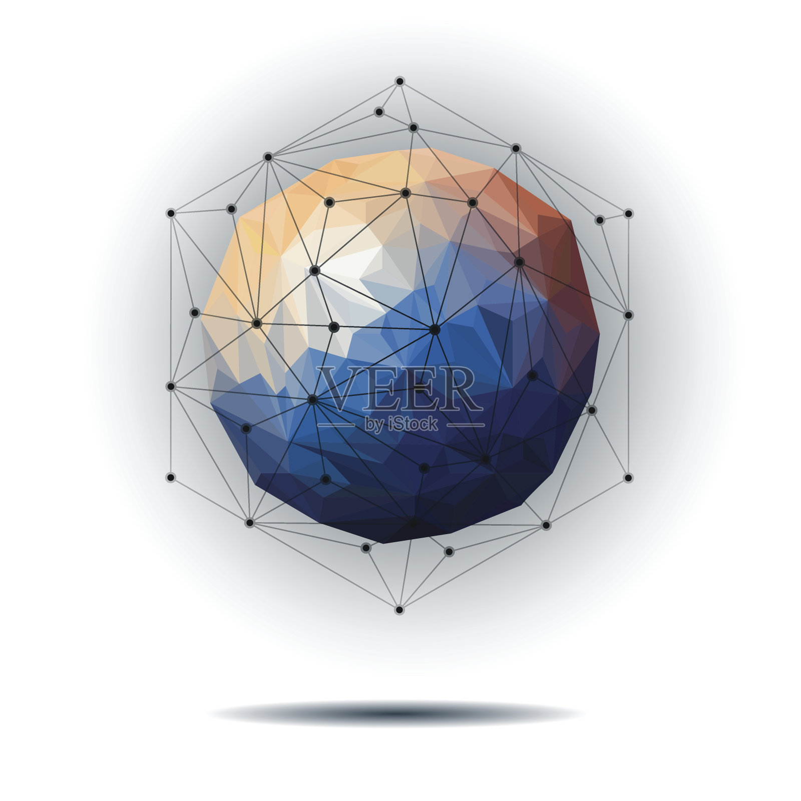 向量抽象三维几何，多边形，三角形插画图片素材