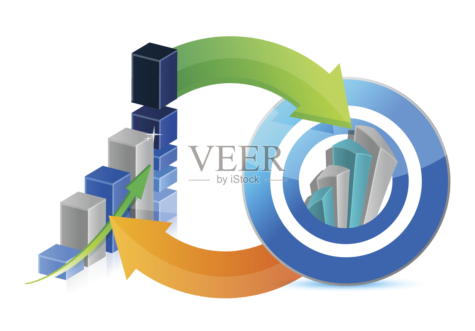 业务图和成功目标插画图片素材