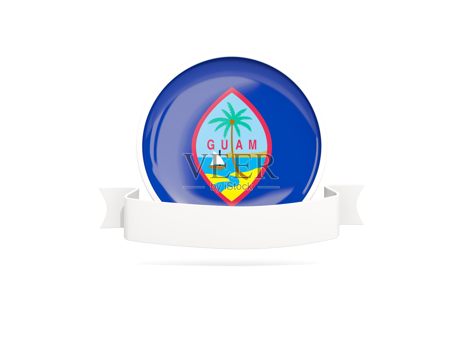 带旗帜的关岛旗照片摄影图片