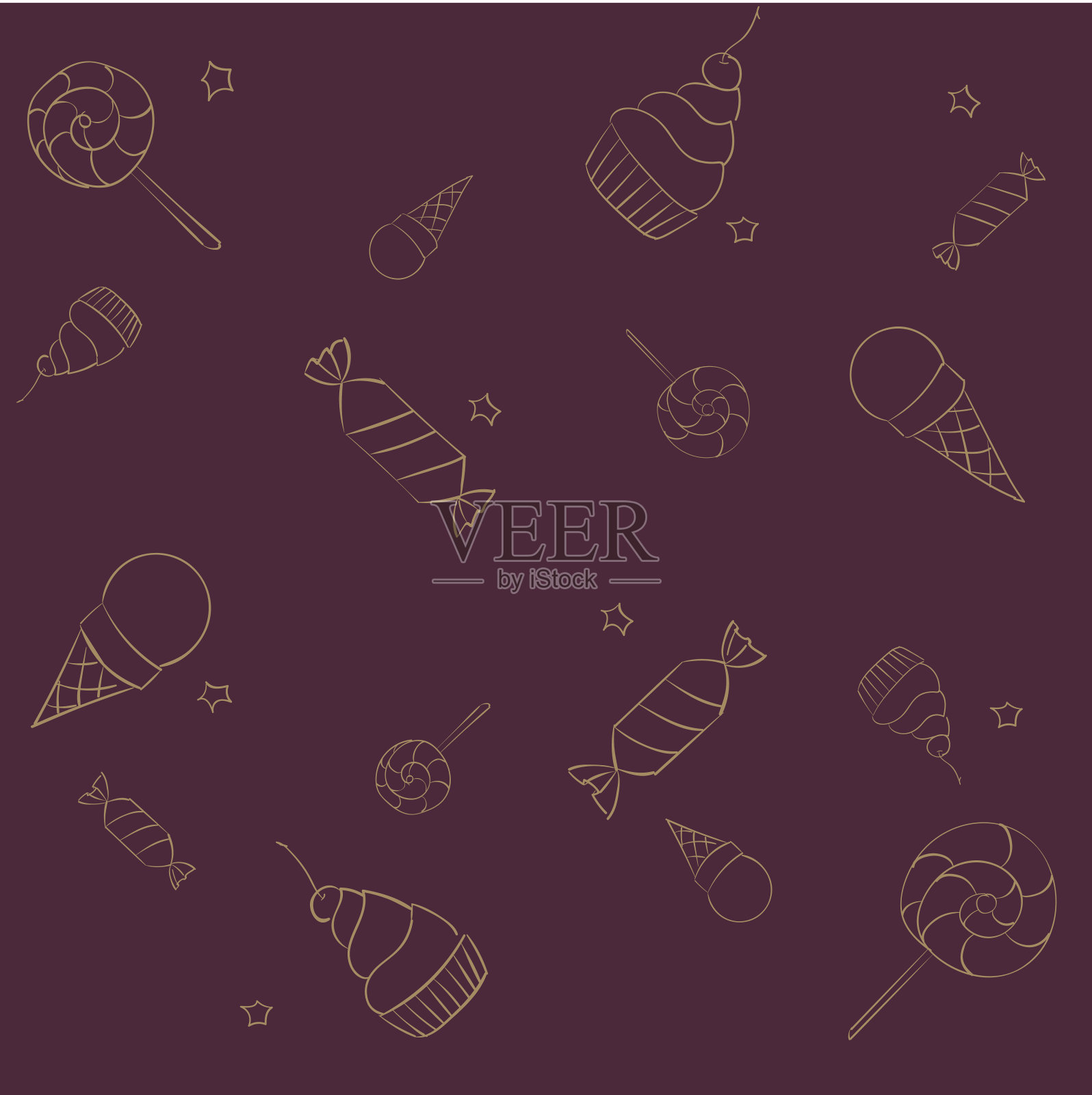 无缝的糖果模式插画图片素材