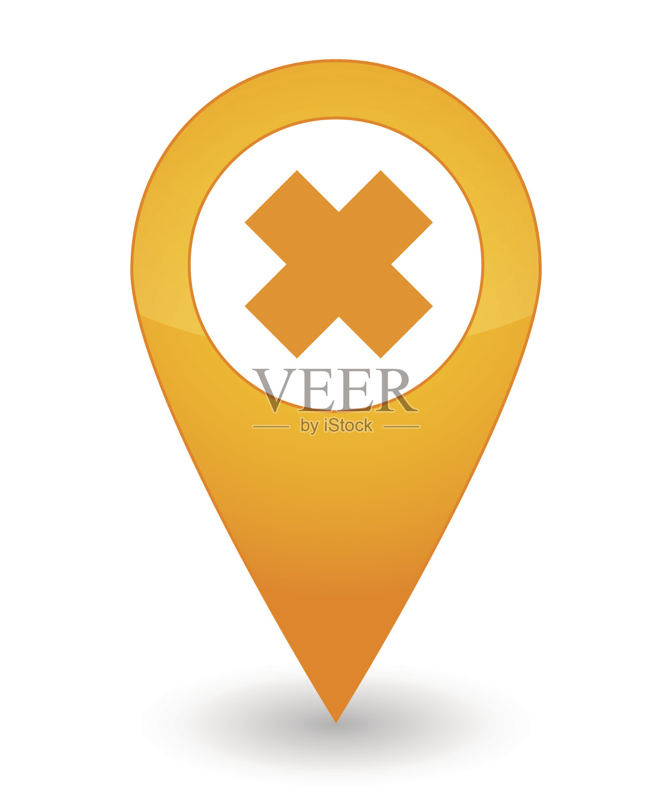 地图标记与一个恼人的物质图标插画图片素材