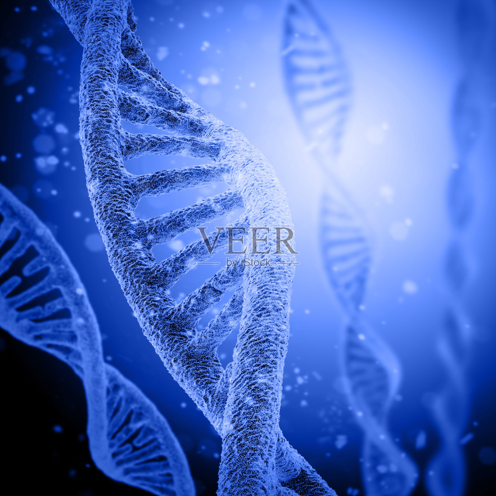 数字插图DNA结构的颜色背景照片摄影图片