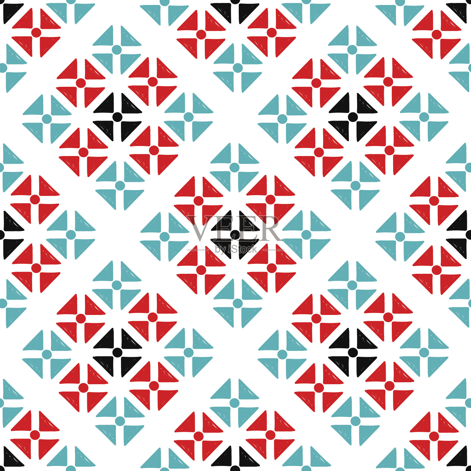 抽象几何无缝图案插画图片素材