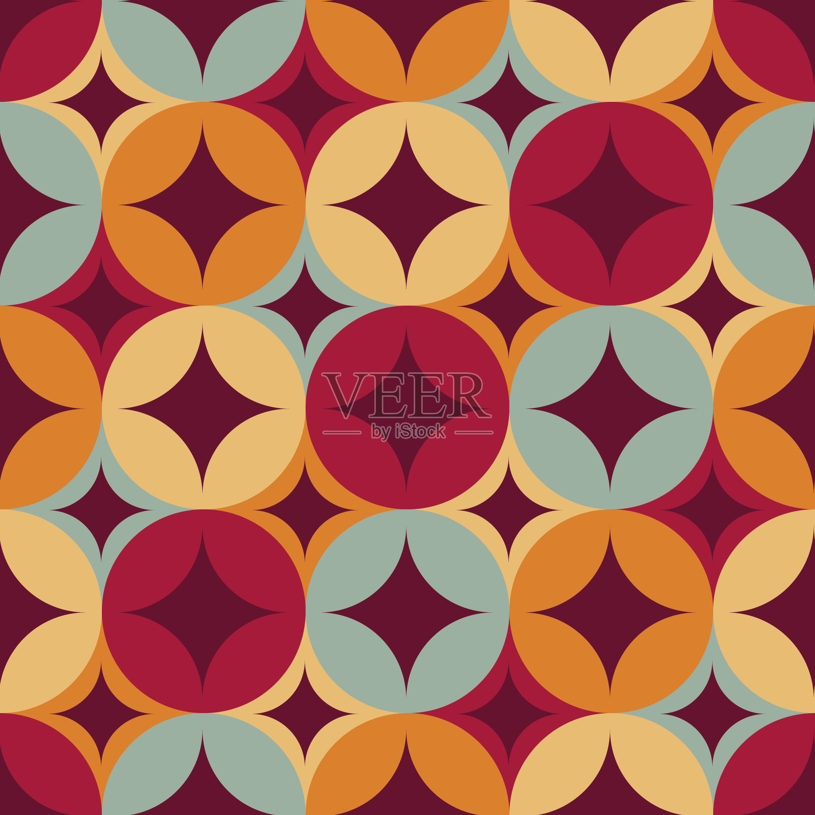 无缝模式。几何印花。插画图片素材