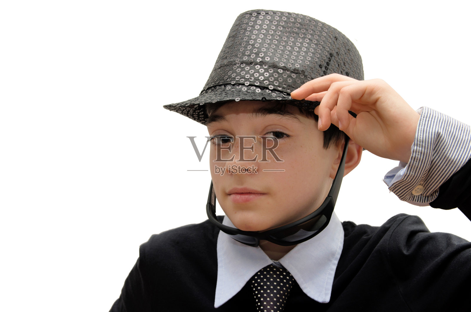 穿着狂欢节服装的男孩照片摄影图片