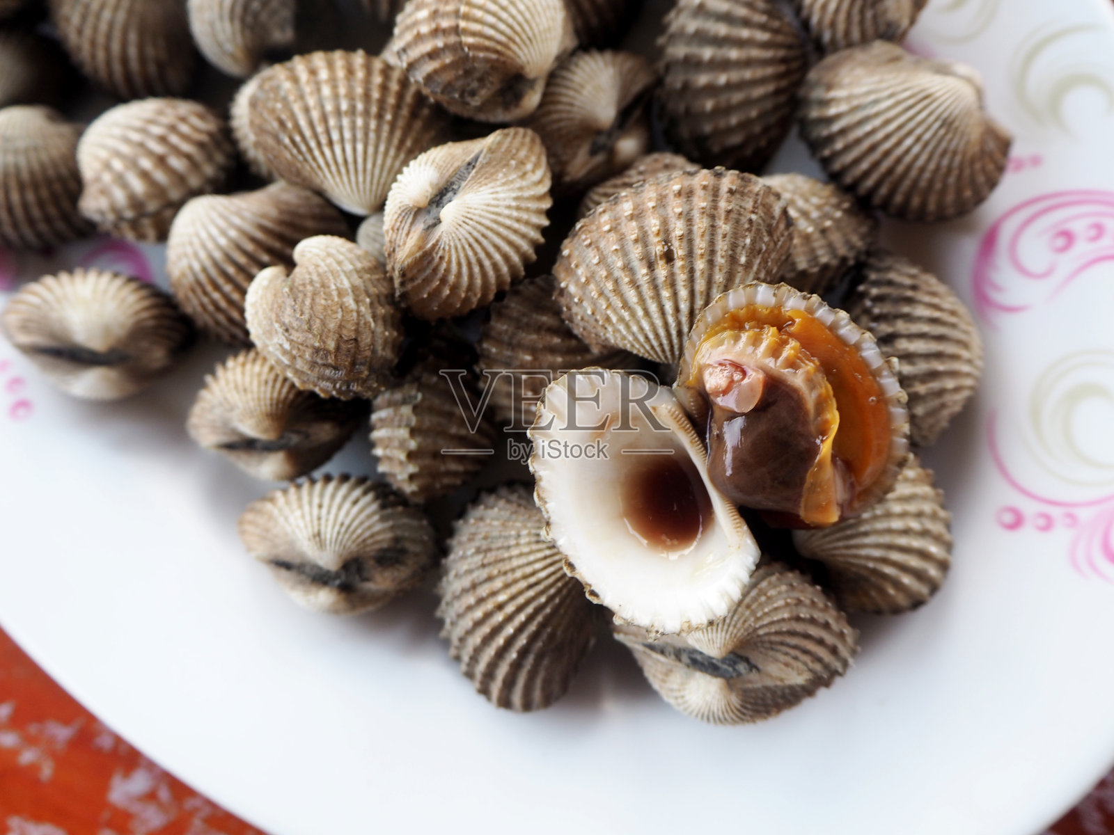 水煮蛤的特写照片摄影图片