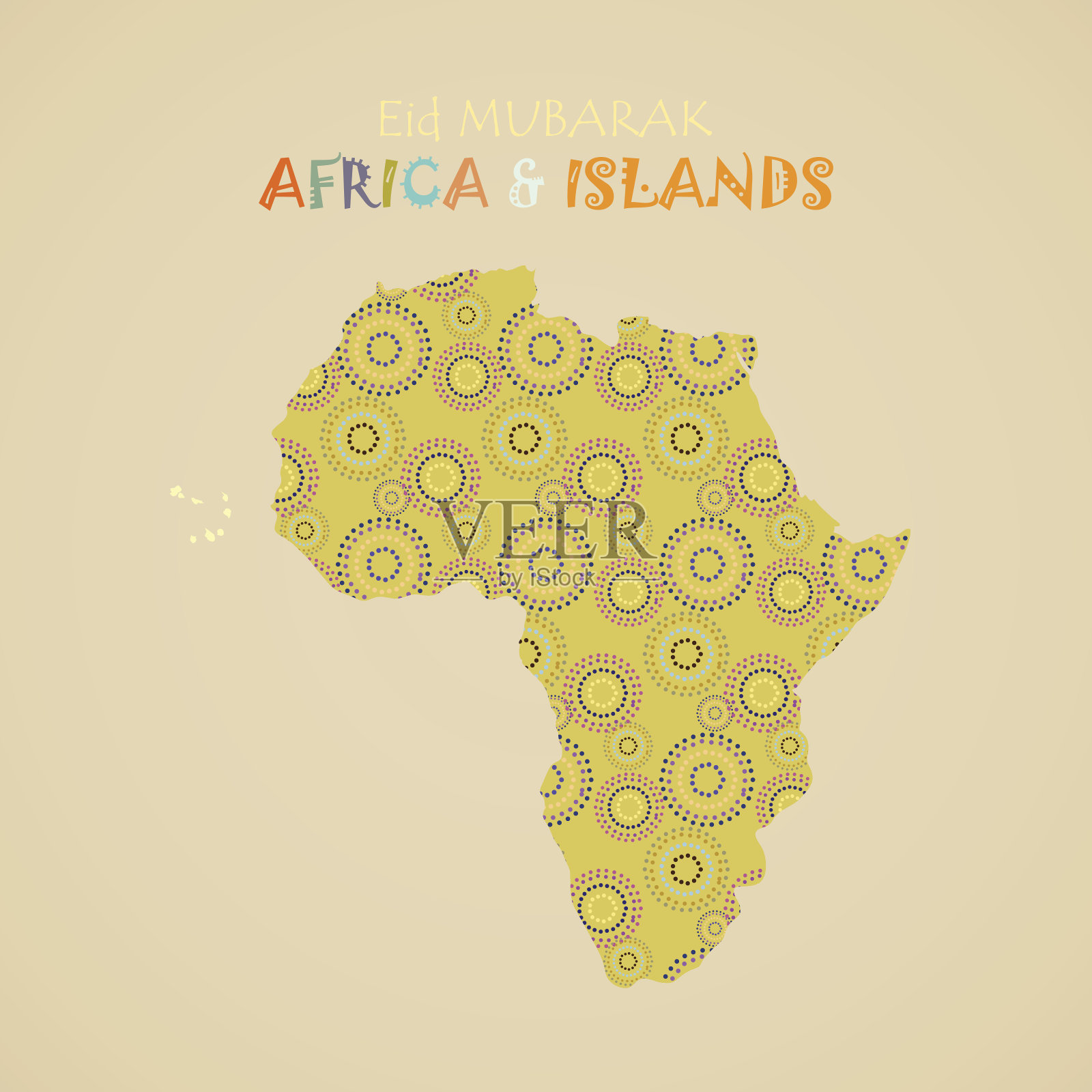 非洲地图插画图片素材