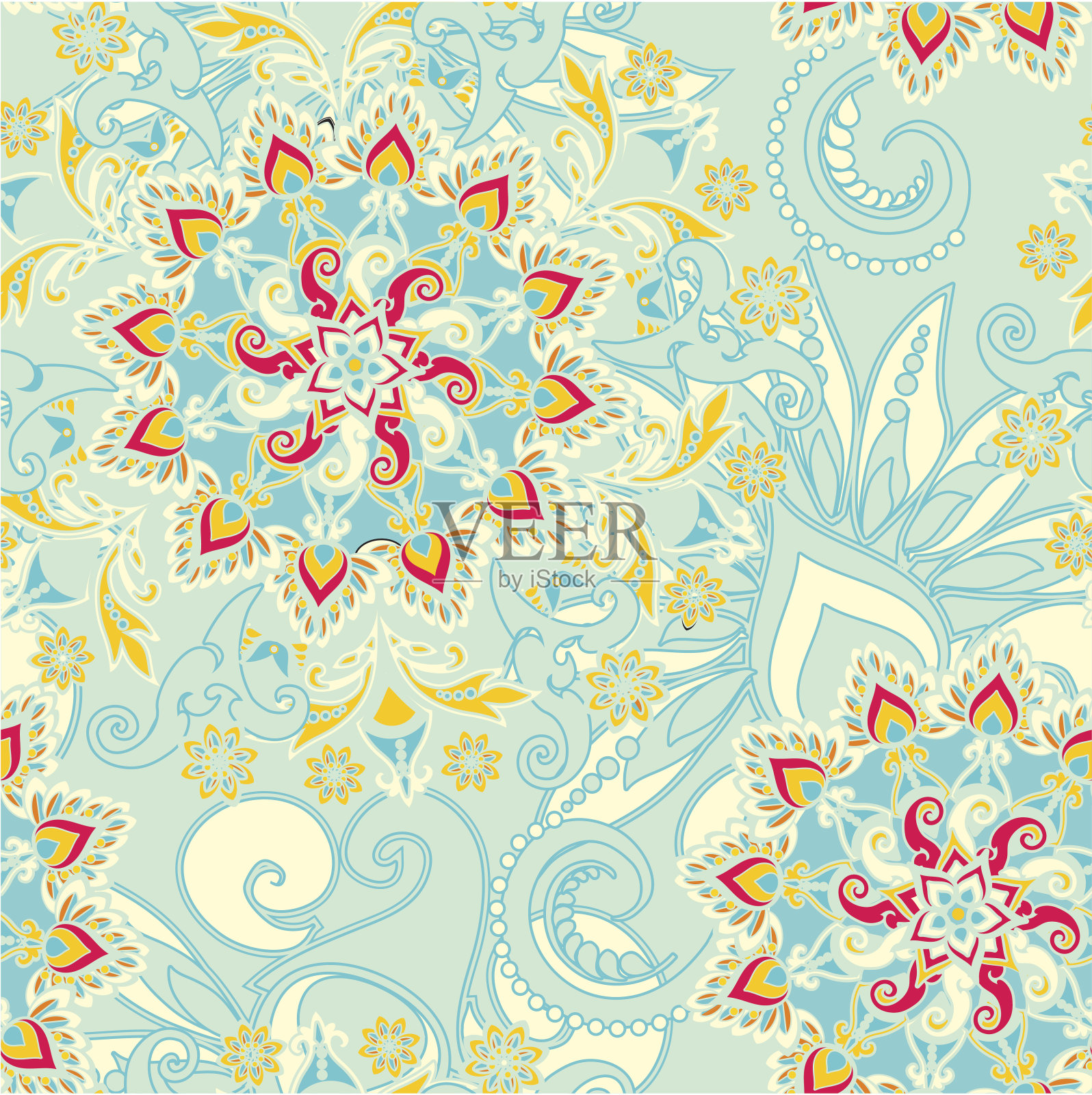 花卉点缀插画图片素材