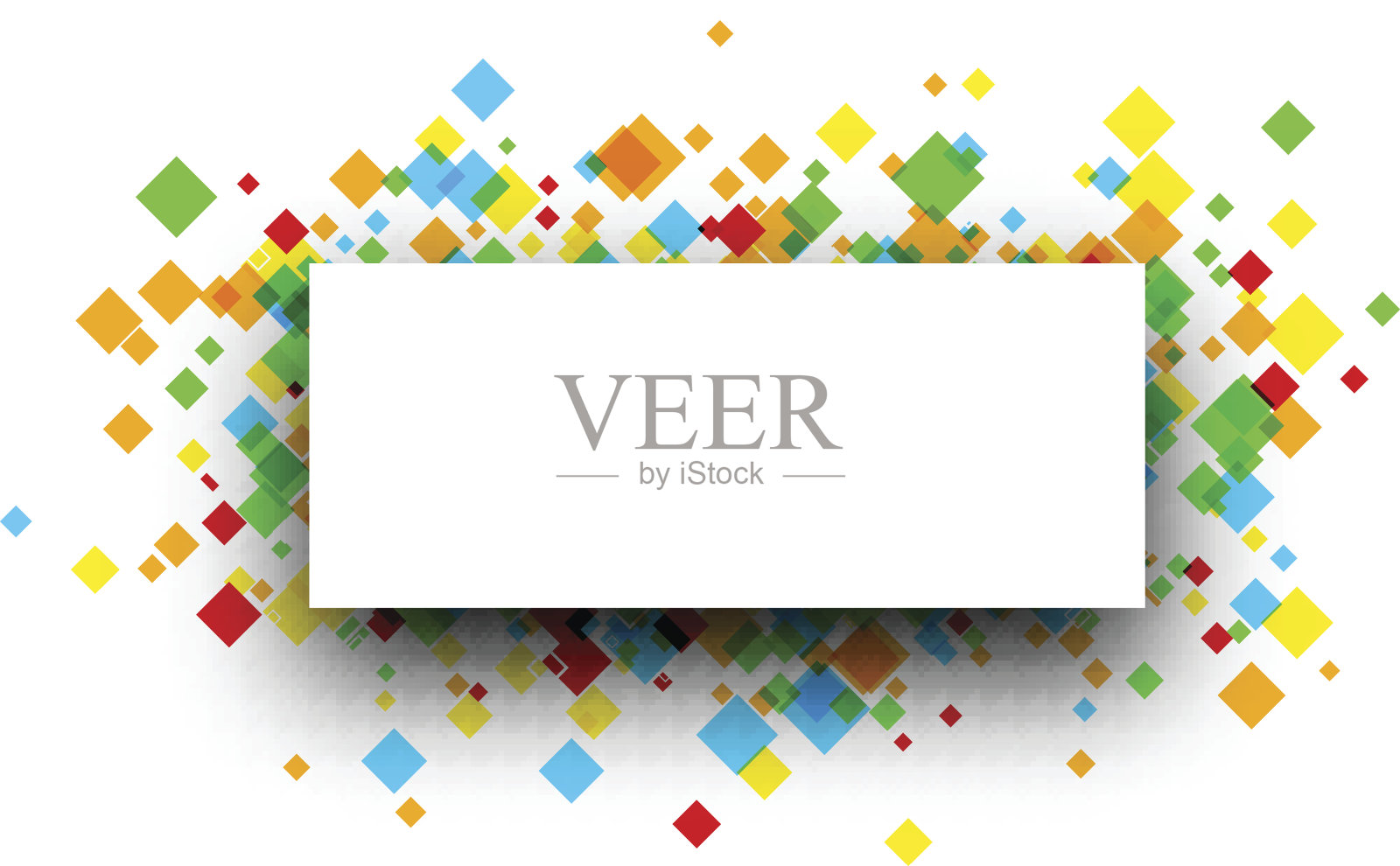 背景与彩色菱形。插画图片素材