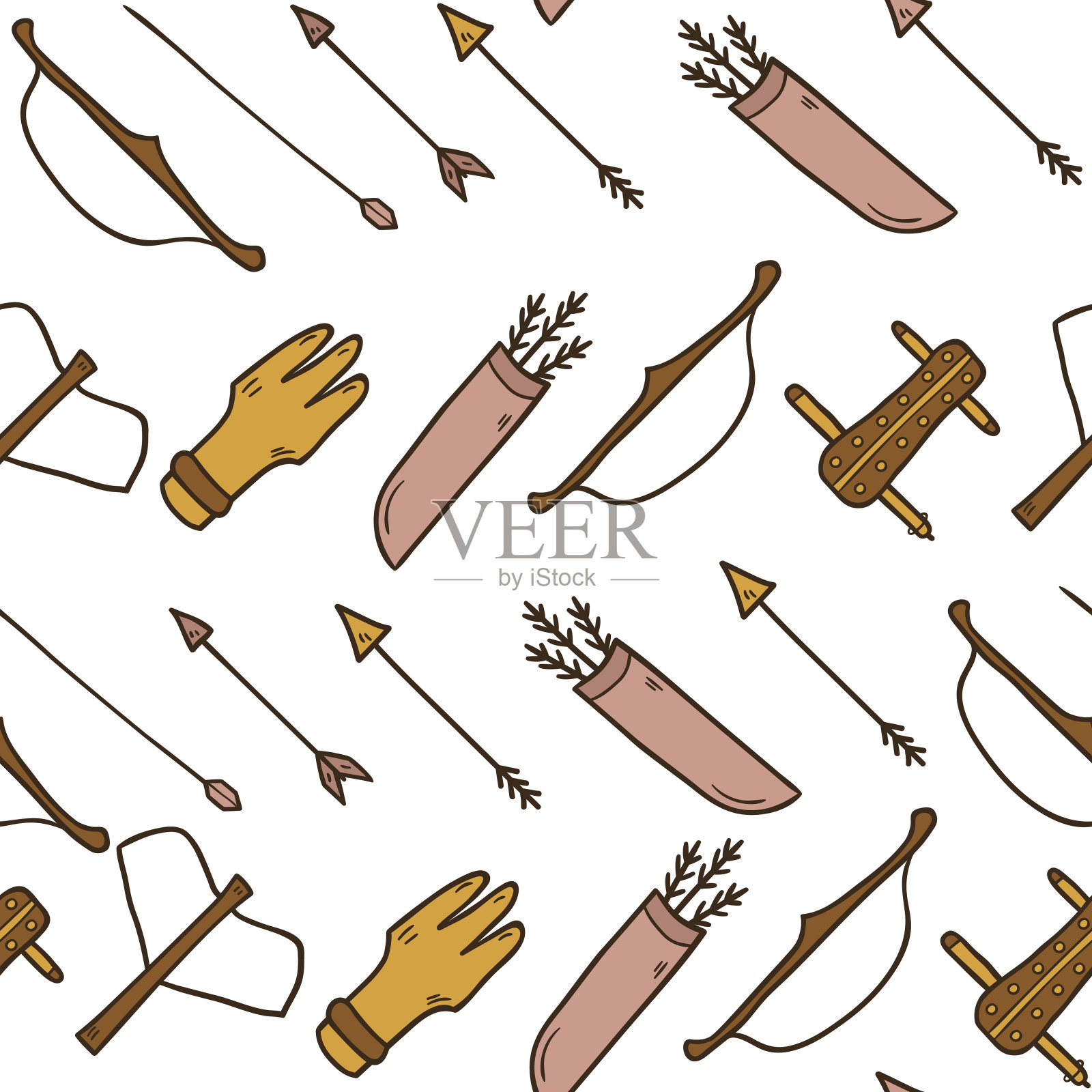 射箭的背景插画图片素材