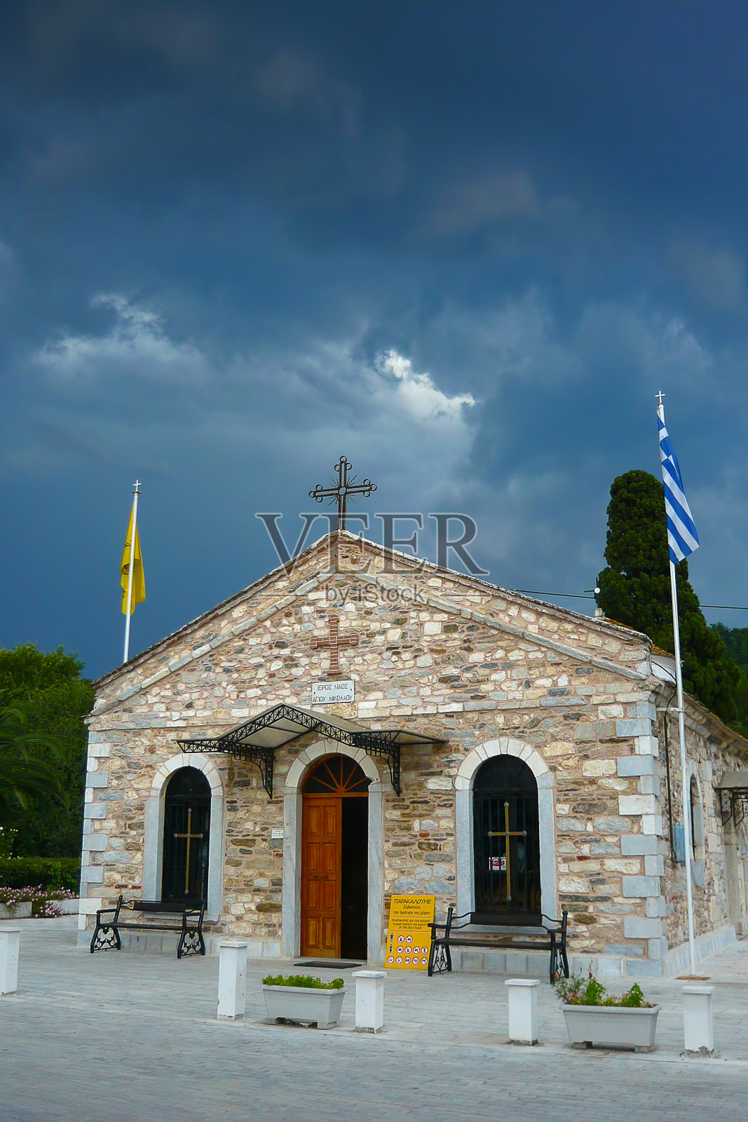 在希腊教堂照片摄影图片