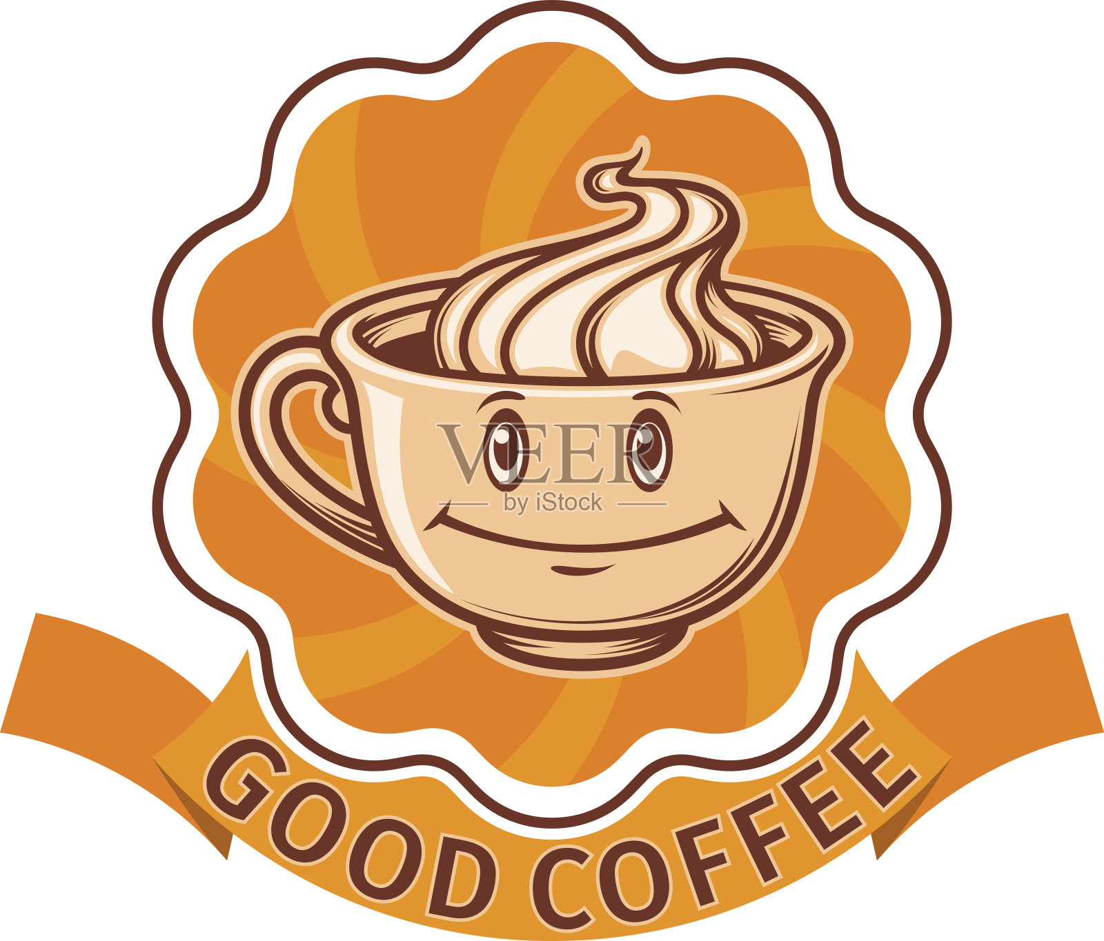 一杯咖啡的插图插画图片素材