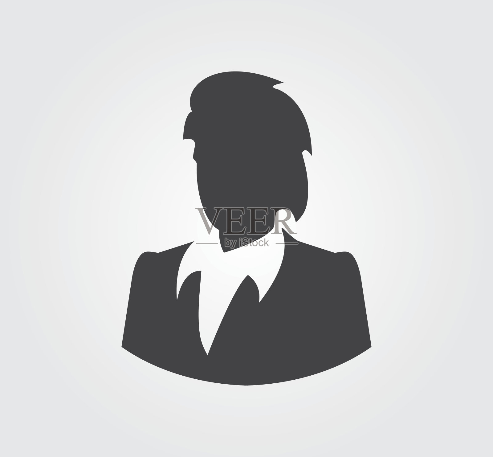 简单的图标:商务人士的剪影图标素材