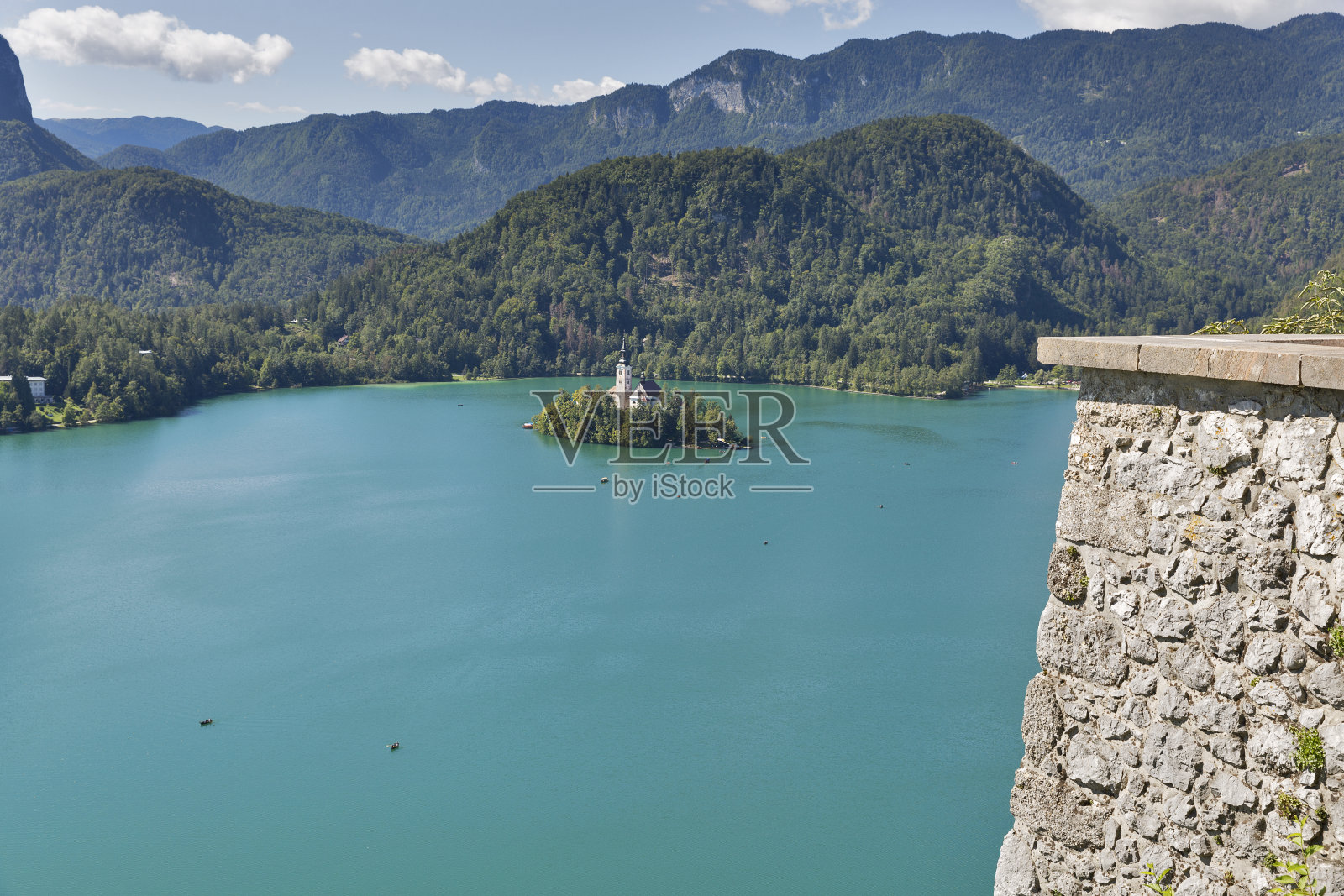 斯洛文尼亚的流血湖和圣母升天教堂照片摄影图片