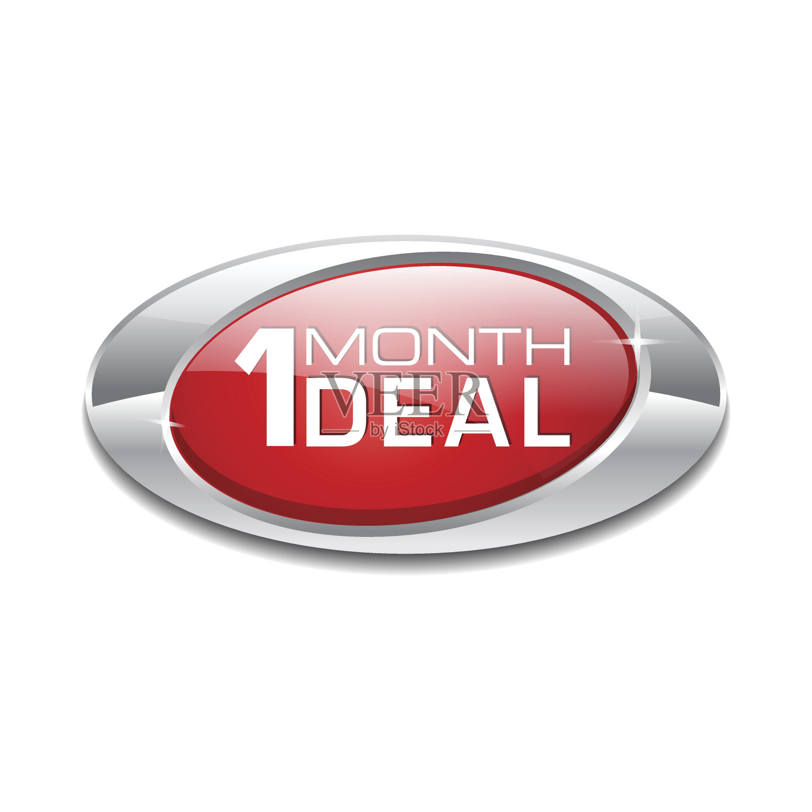 1个月交易红色矢量图标按钮设计元素图片