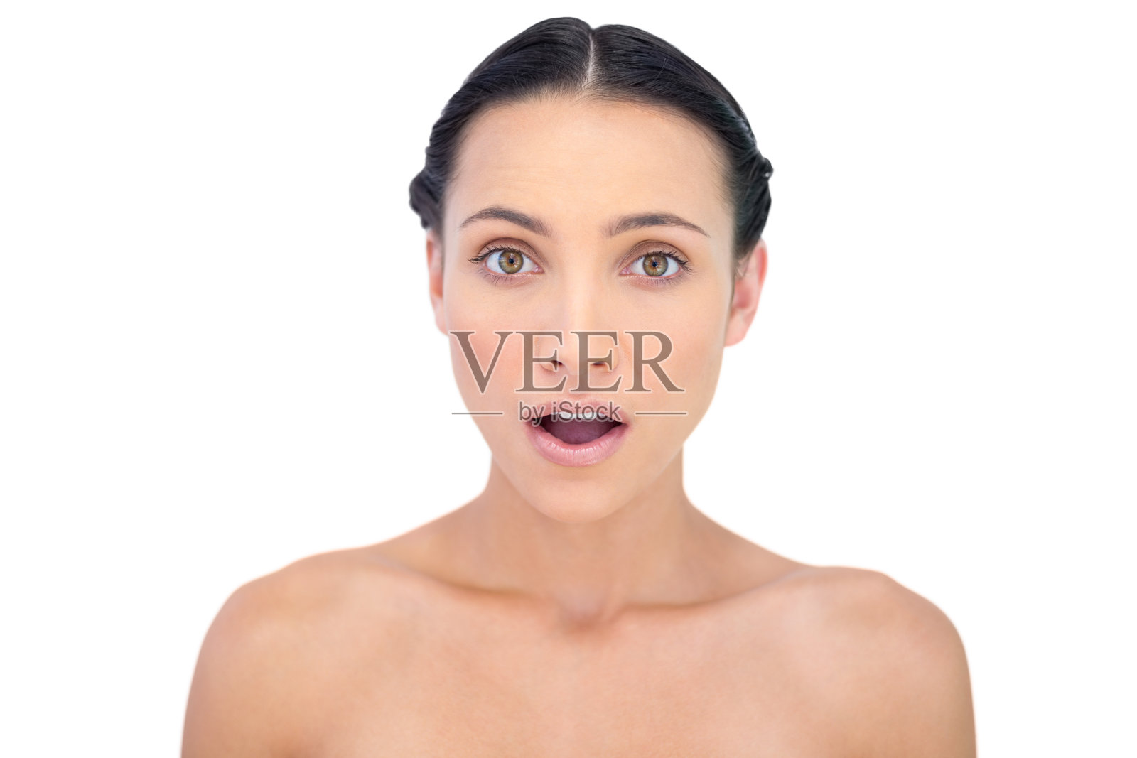 震惊的年轻模特摆姿势照片摄影图片