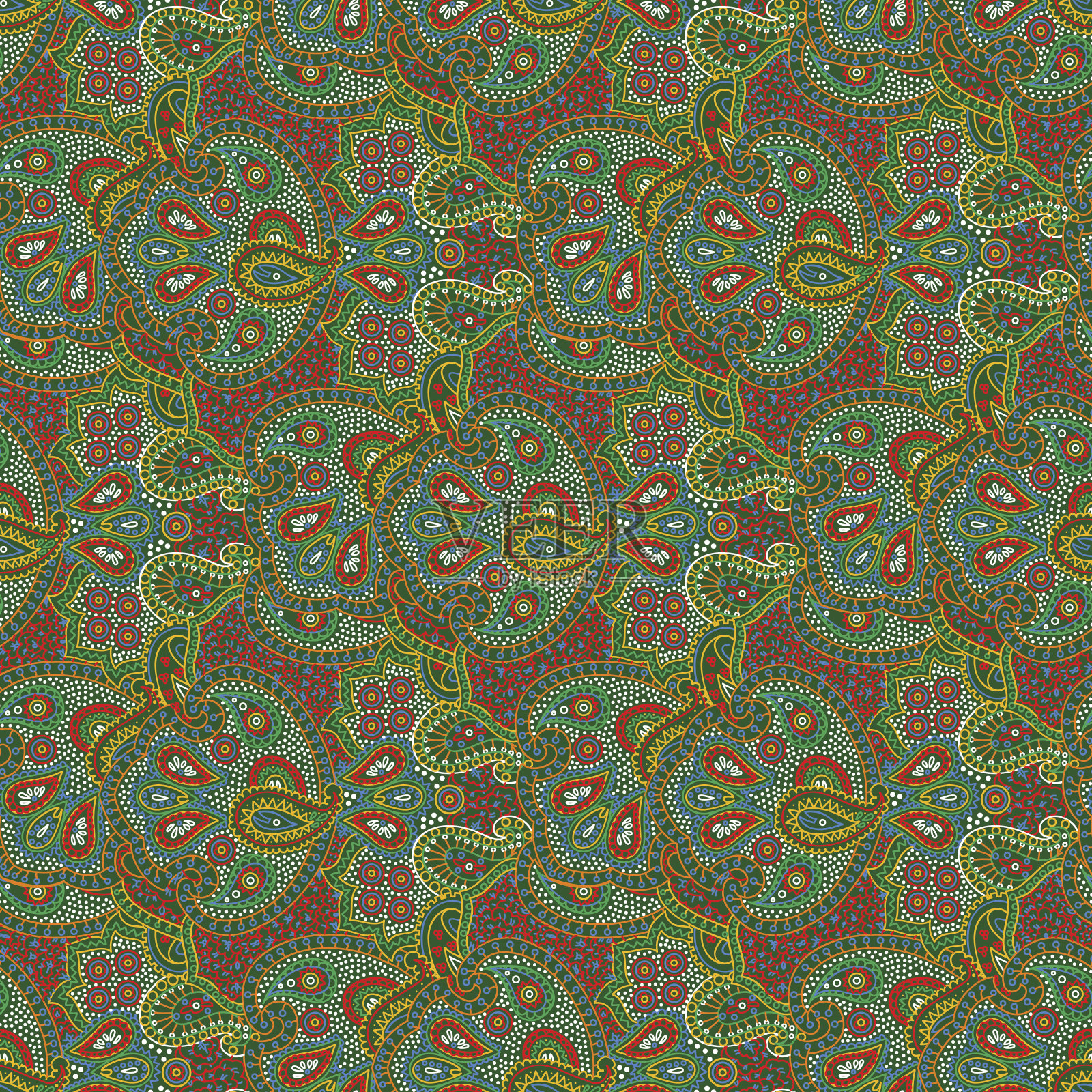 无缝色涡纹图案插画图片素材