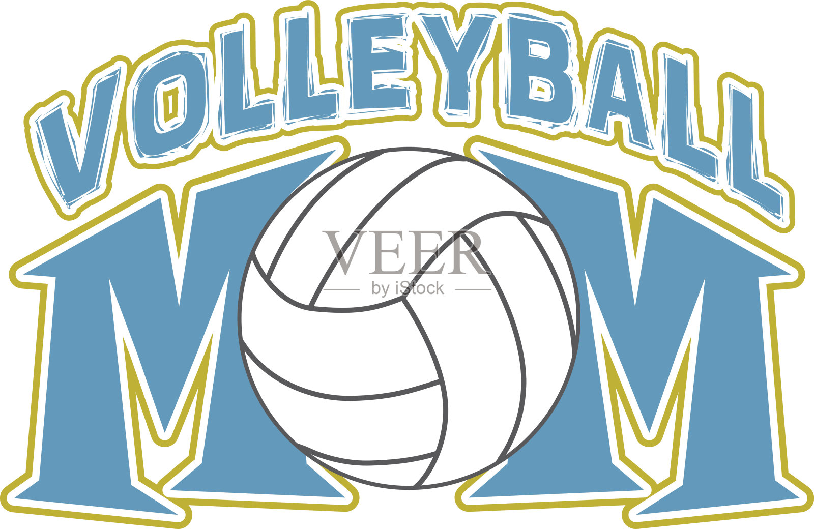 排球妈妈设计插画图片素材