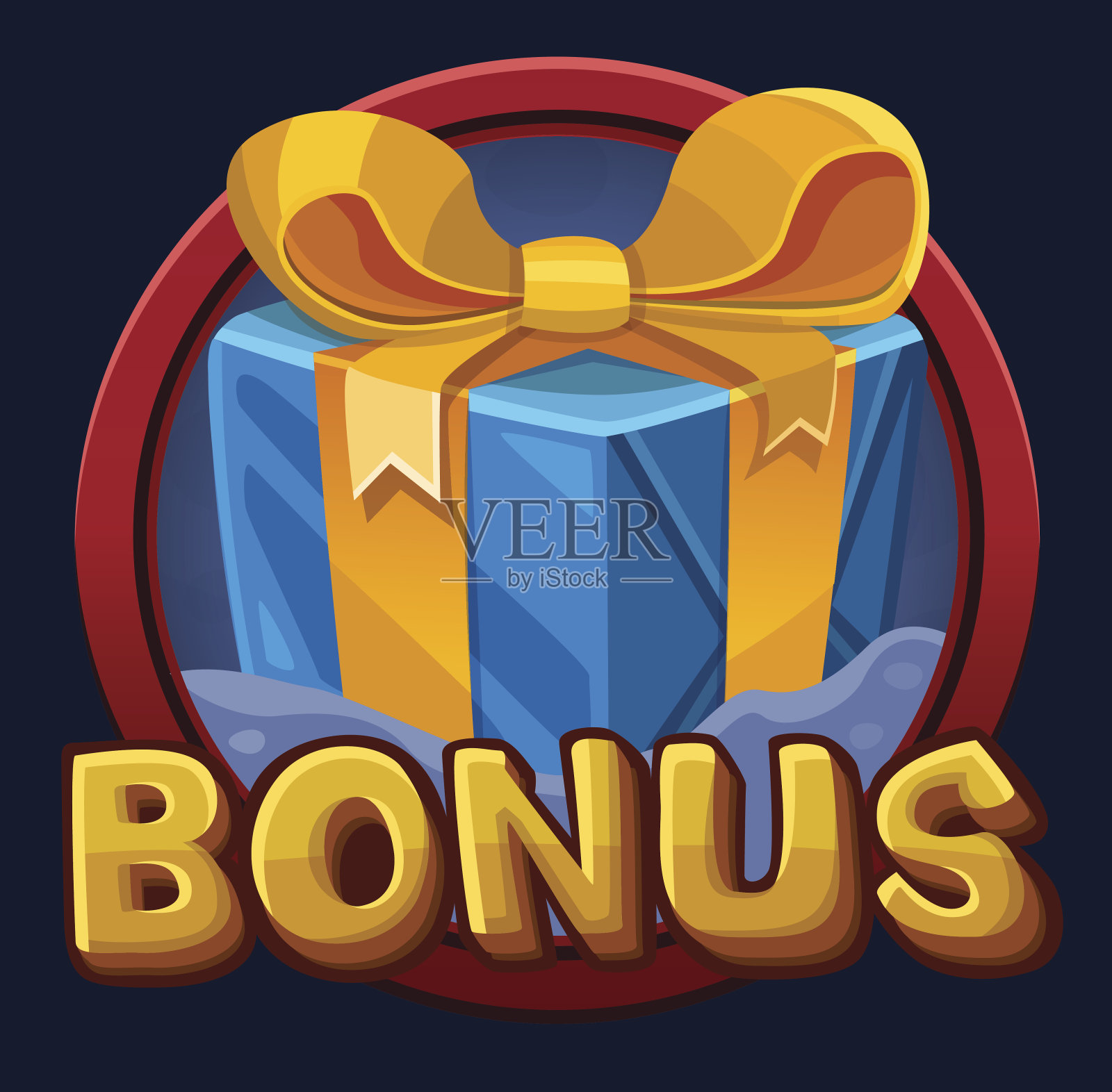 象征奖金的礼物插画图片素材