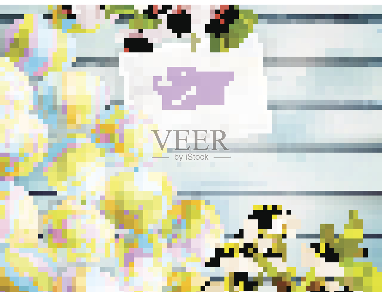 复活节彩蛋放在木桌上。每股收益10插画图片素材