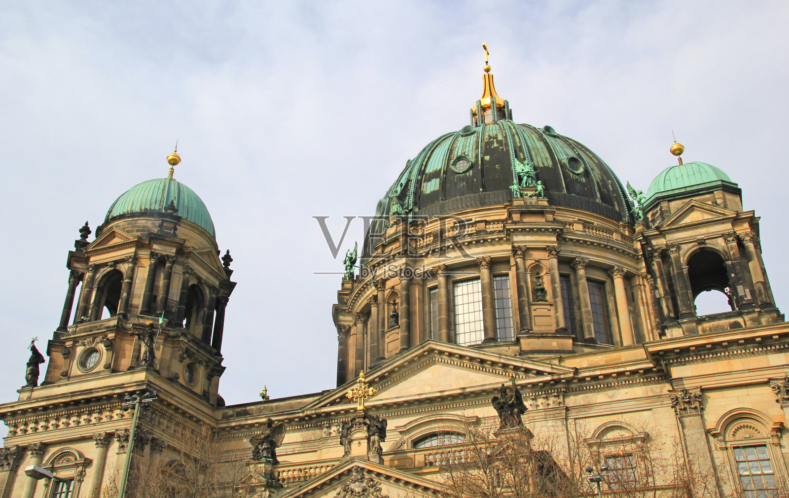 德国柏林大教堂。照片摄影图片