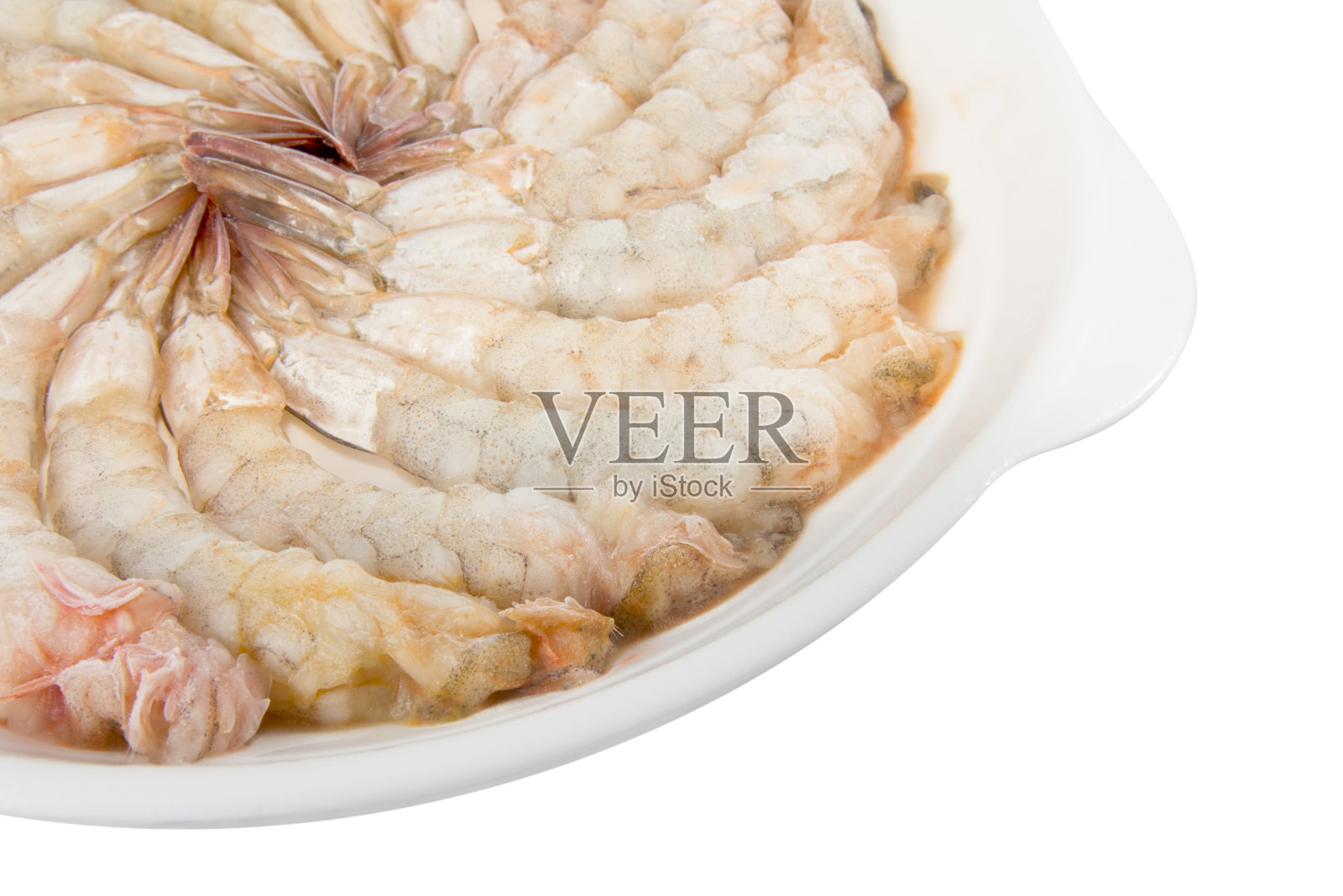 生虾孤立在白色背景上照片摄影图片