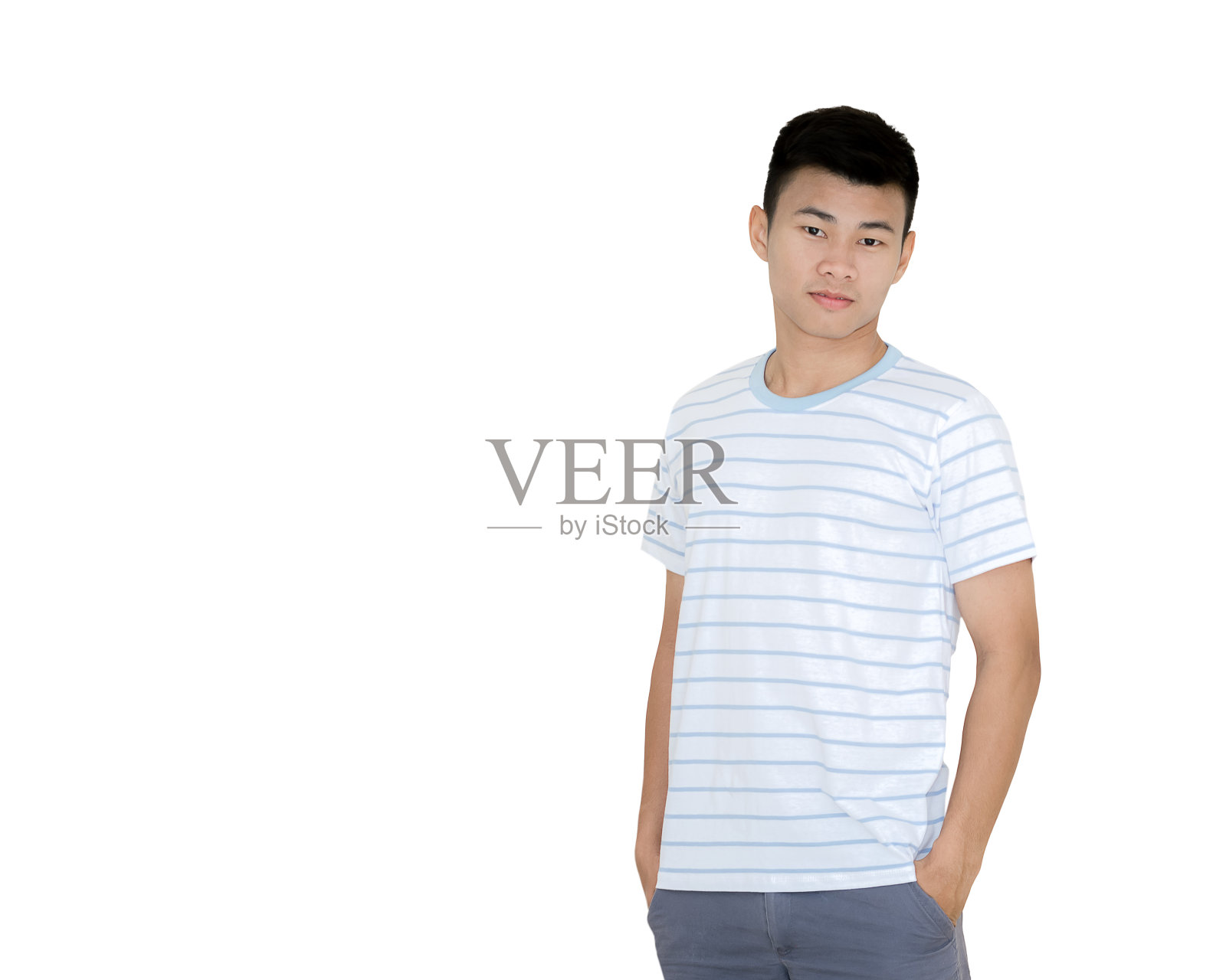 一个年轻英俊的亚洲男人的肖像照片摄影图片