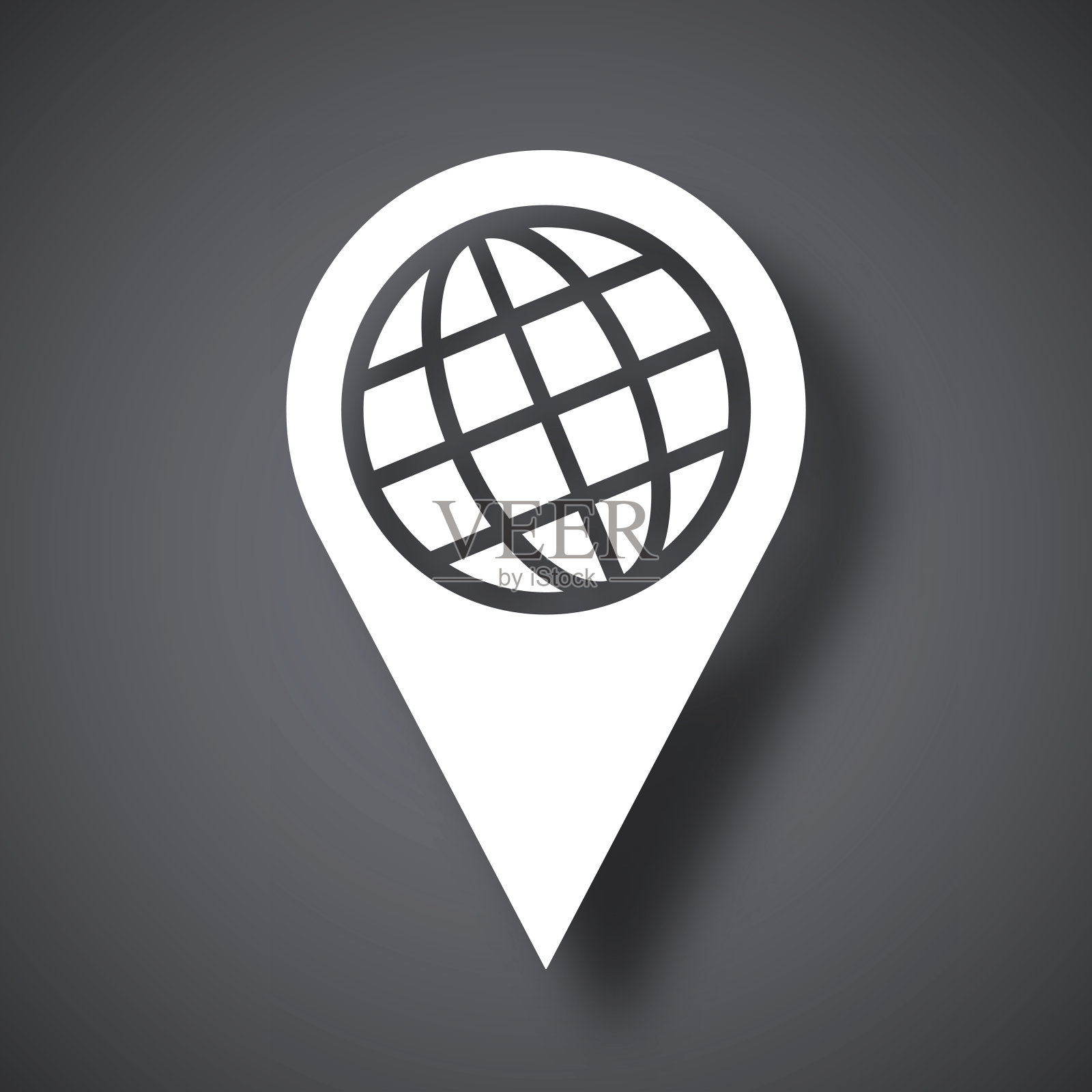 映射指针图标，矢量插画图片素材